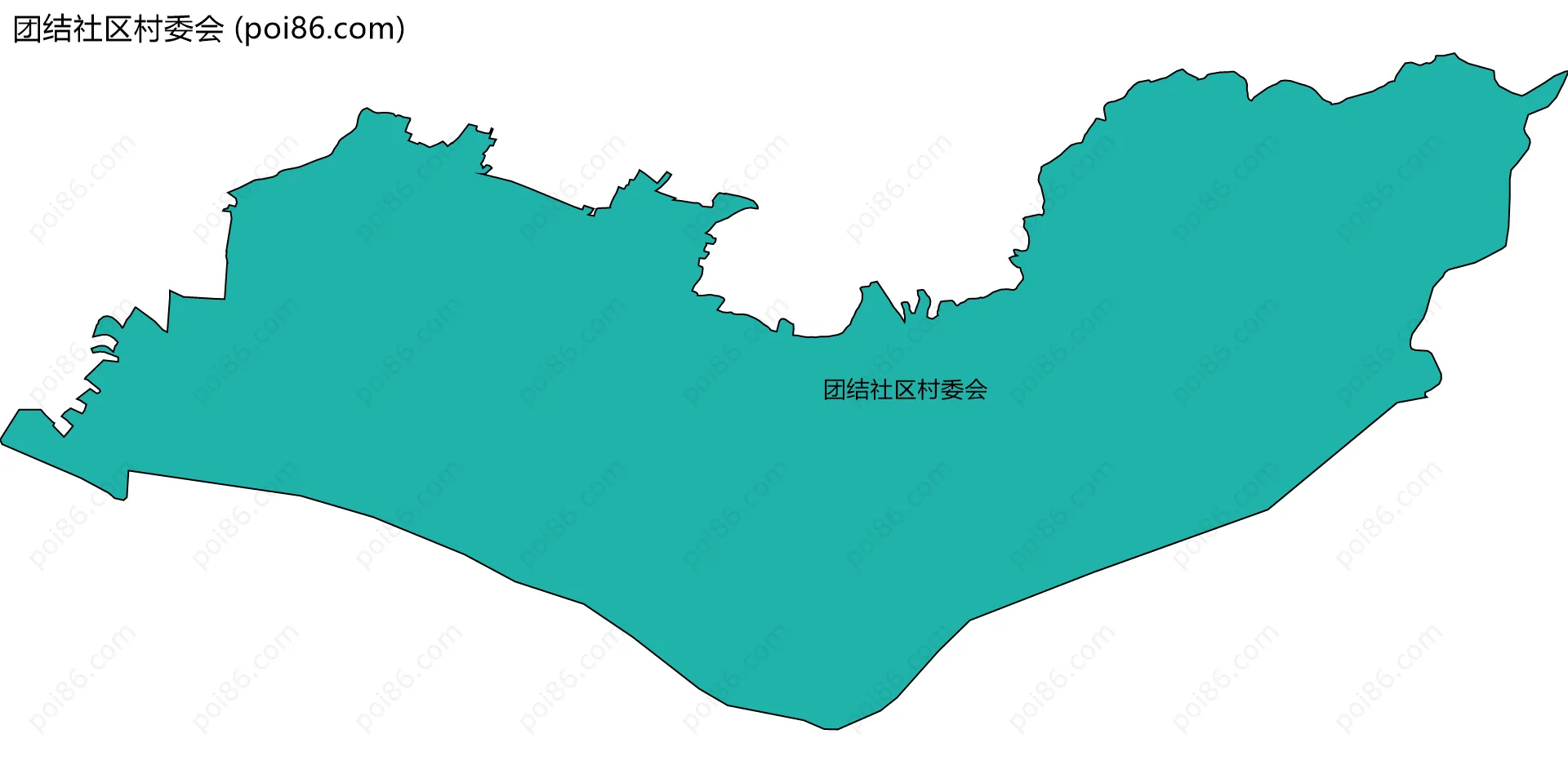 团结社区村委会边界地图
