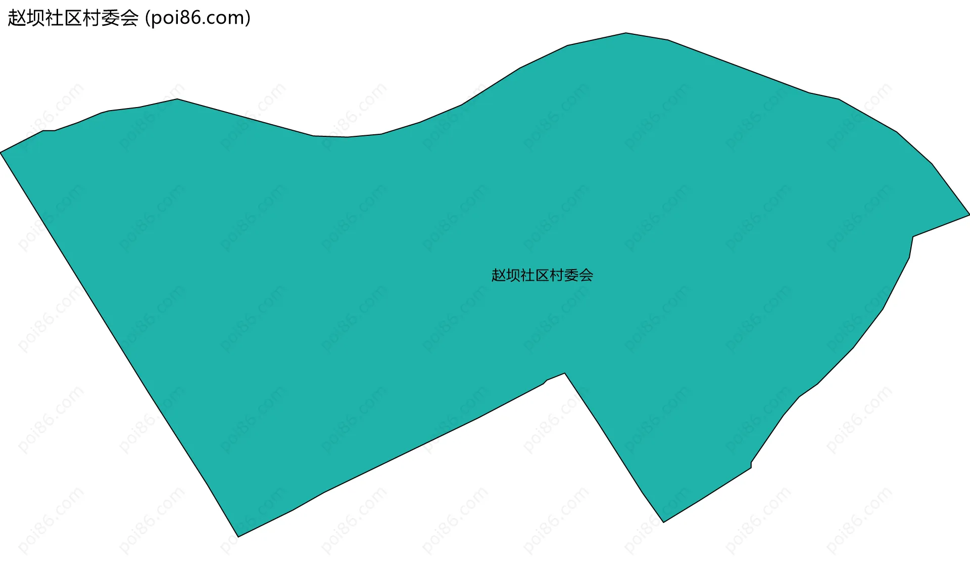 赵坝社区村委会边界地图