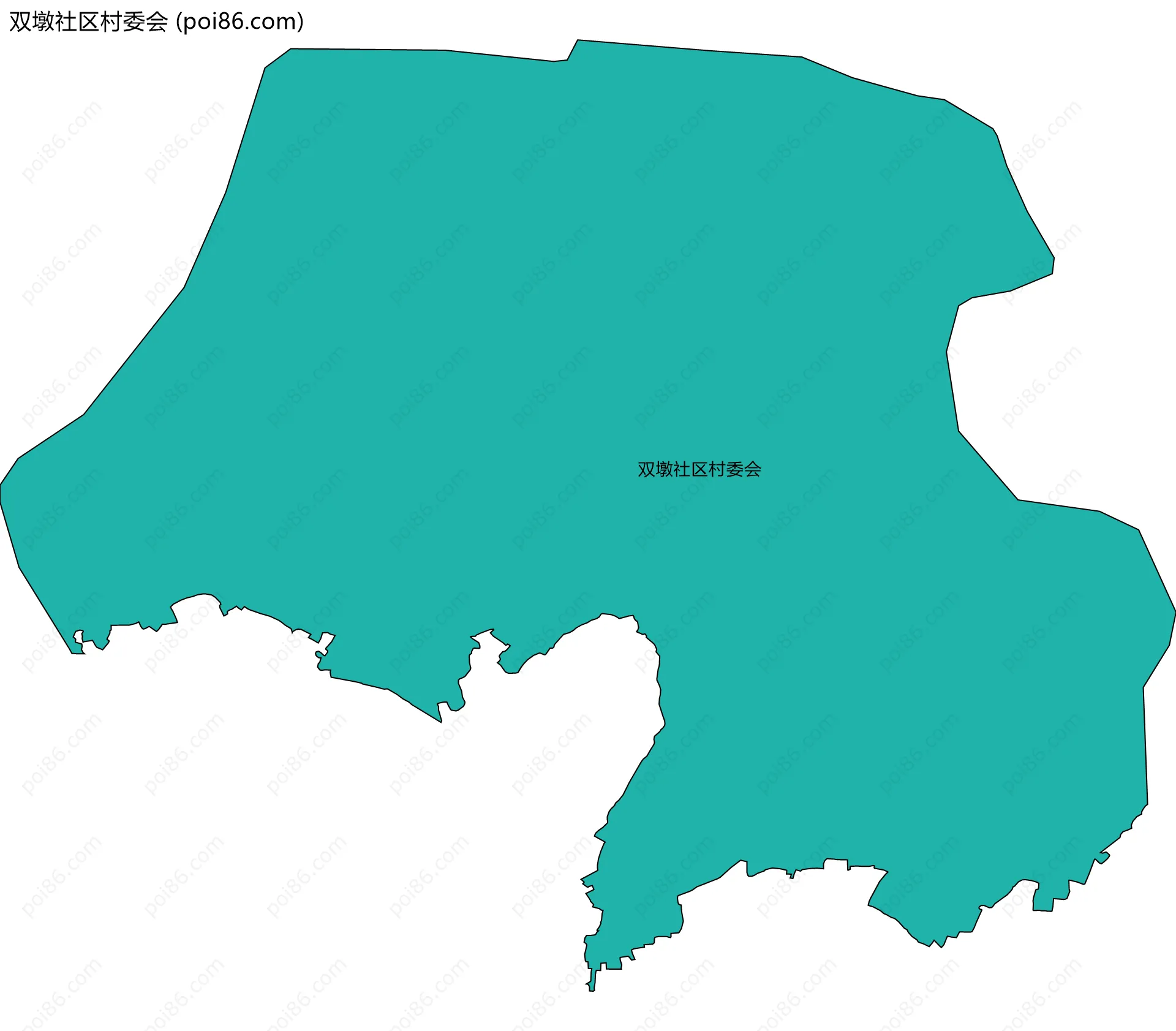 双墩社区村委会边界地图