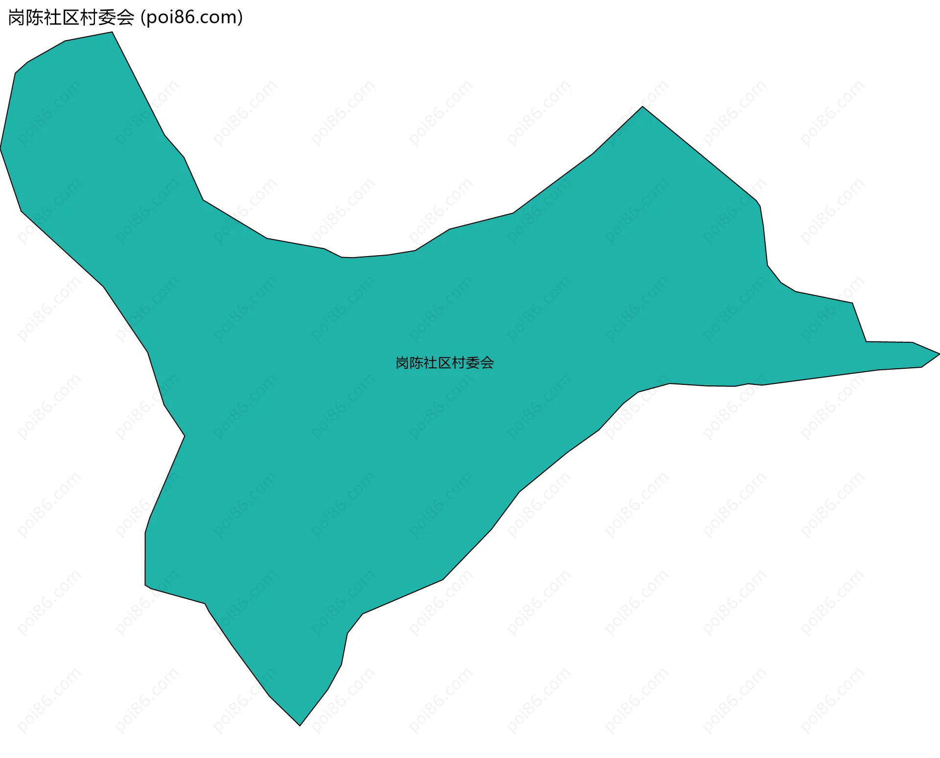 岗陈社区村委会边界地图