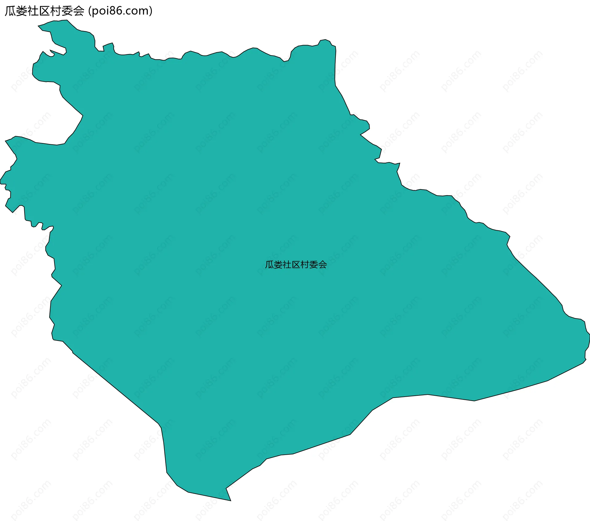 瓜娄社区村委会边界地图