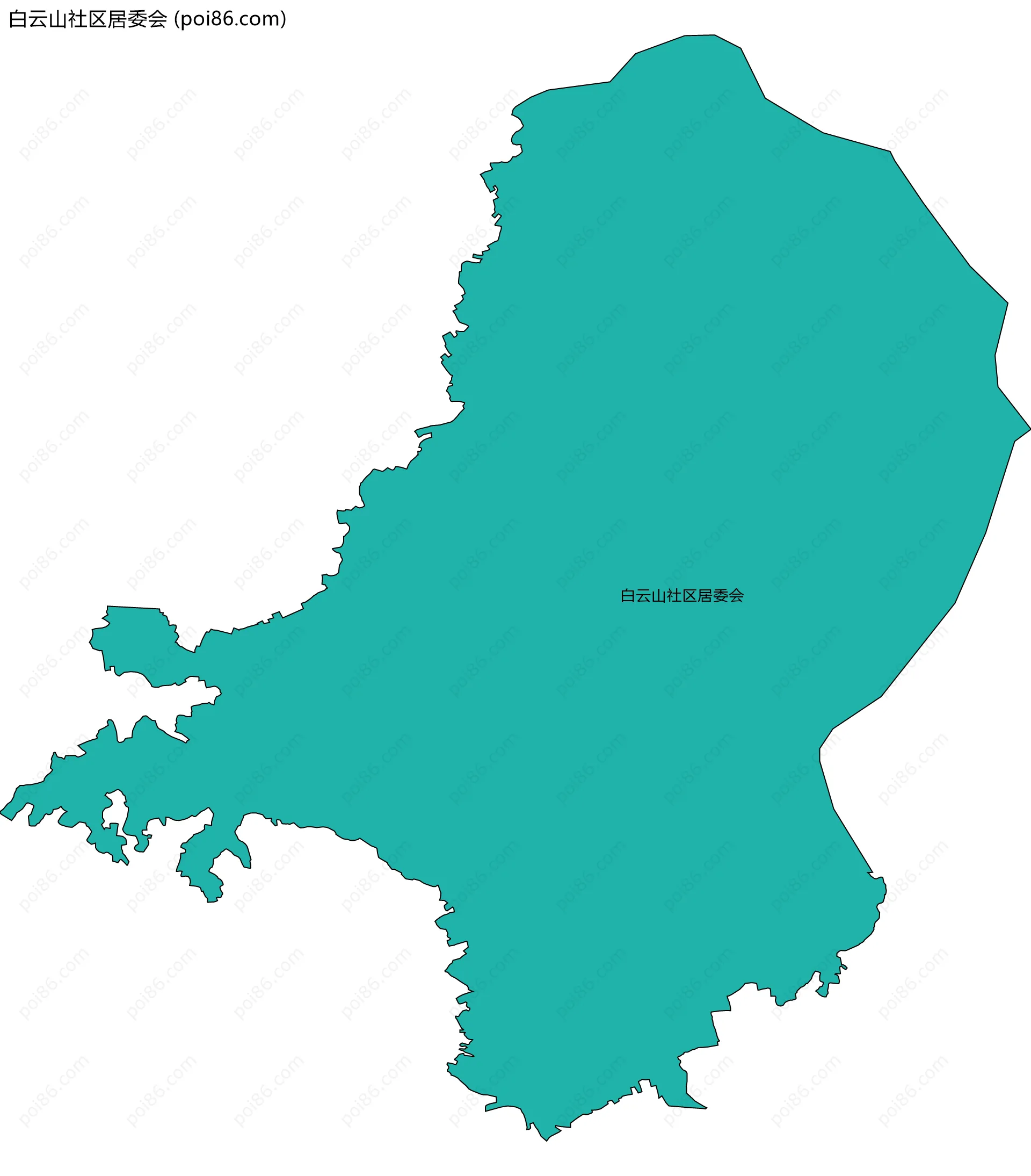 白云山社区居委会边界地图