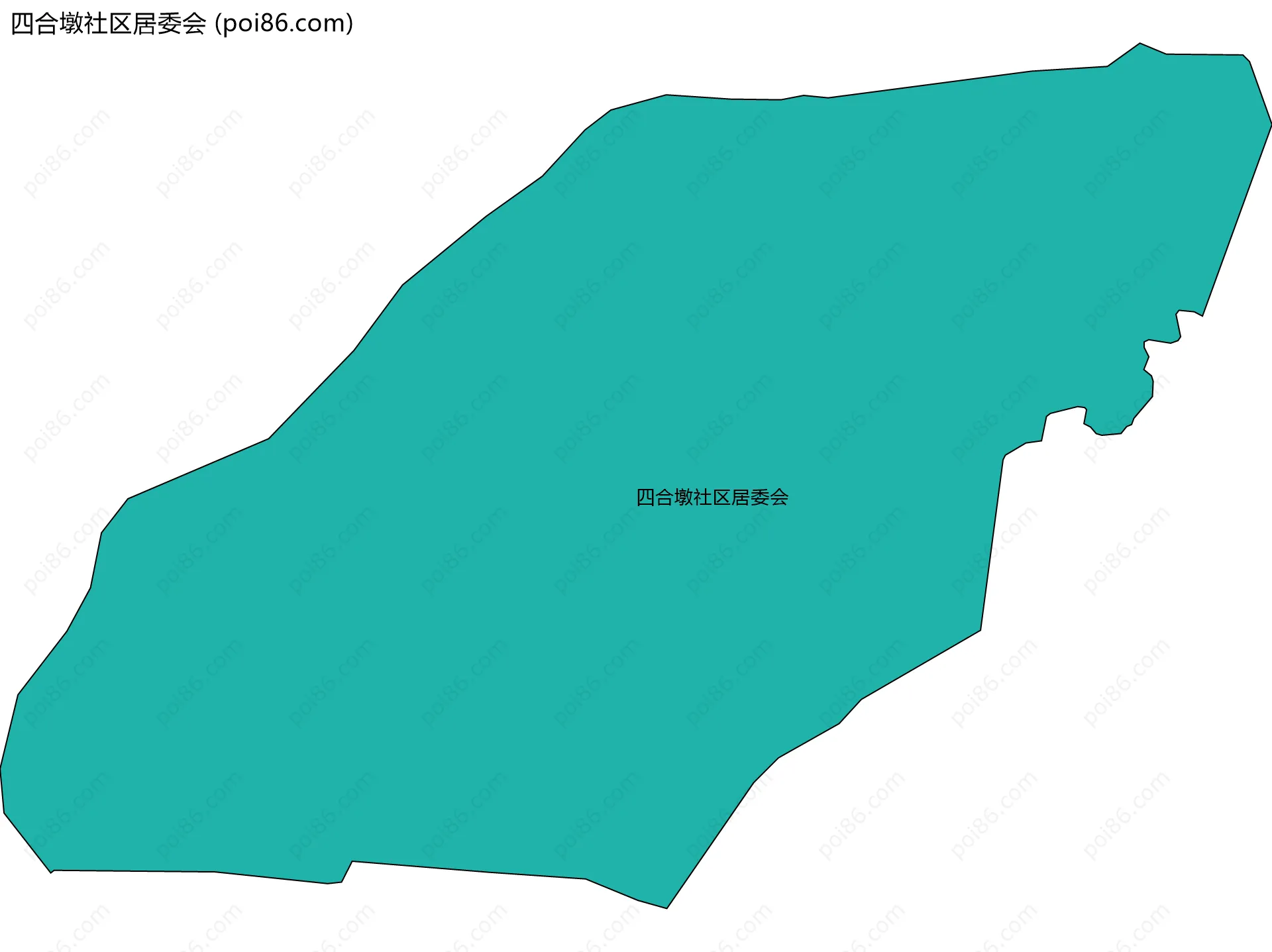 四合墩社区居委会边界地图