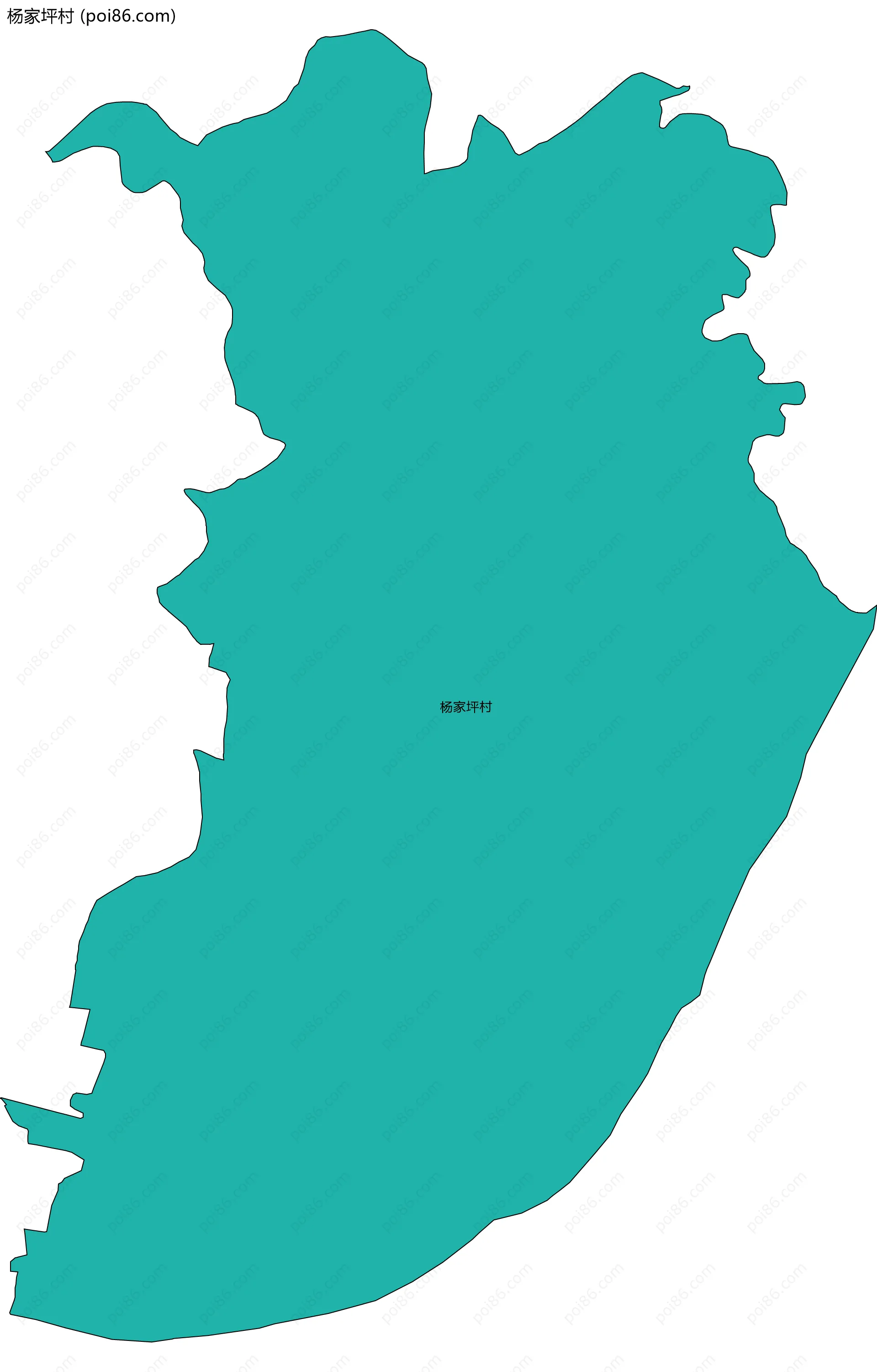 杨家坪村边界地图