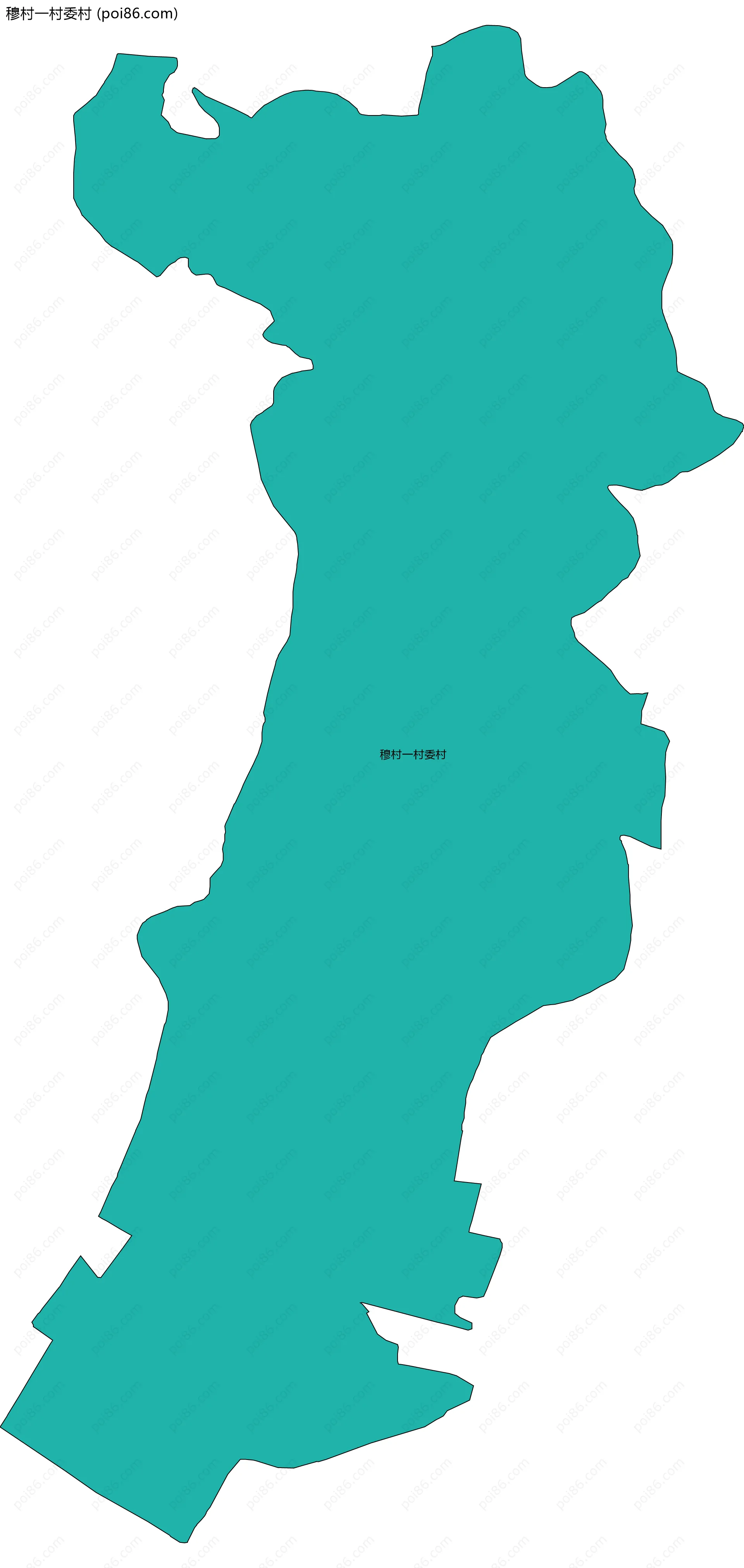 穆村一村委村边界地图