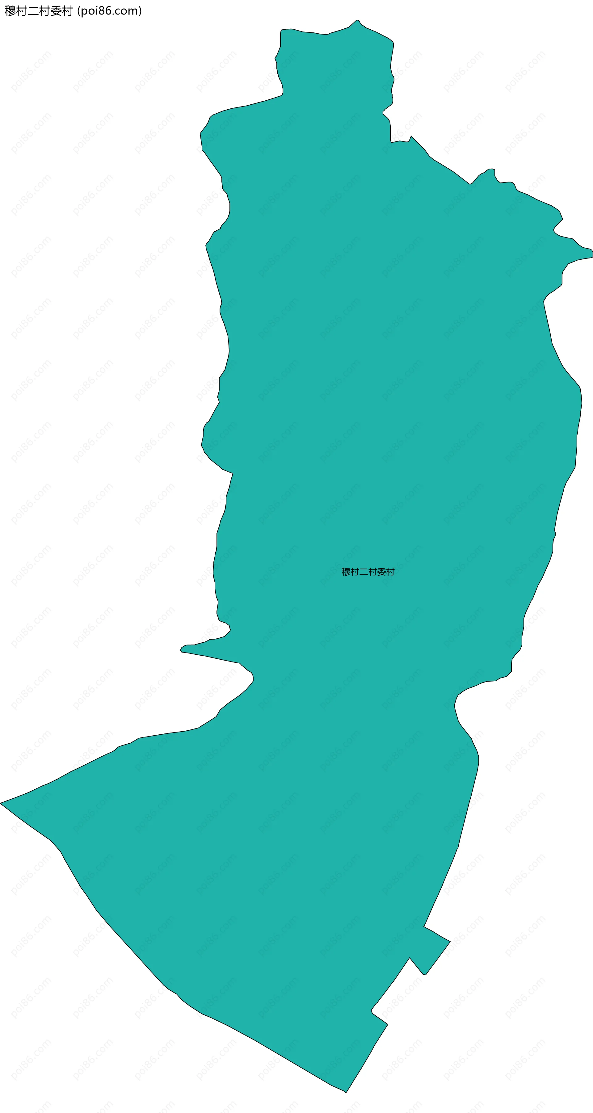 穆村二村委村边界地图