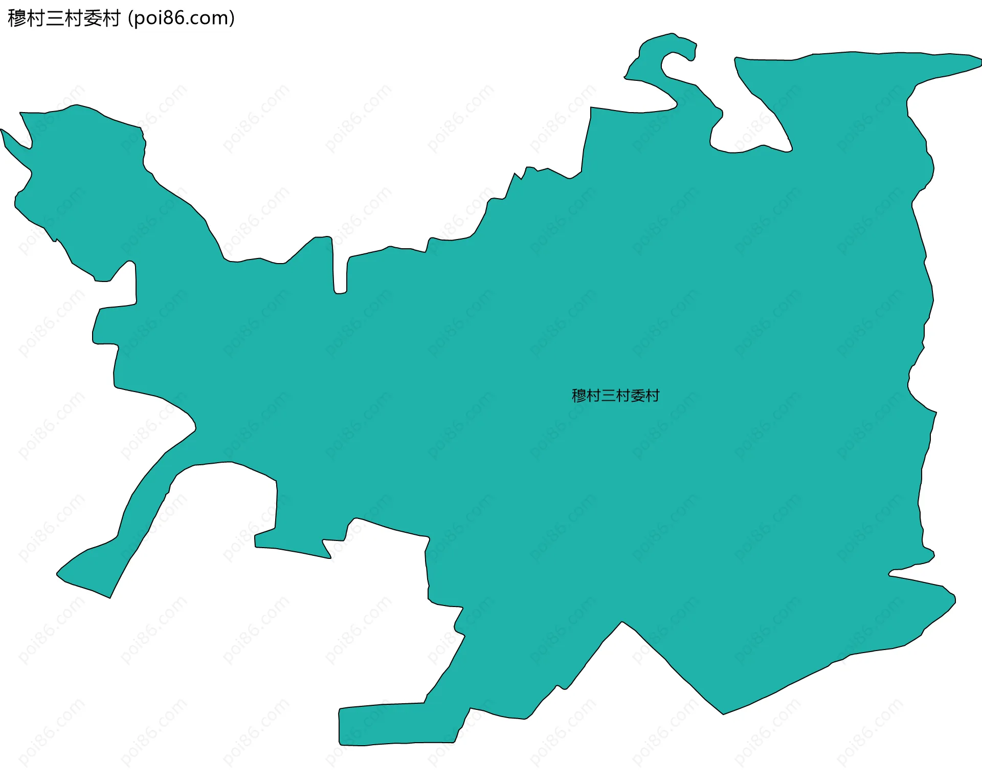 穆村三村委村边界地图