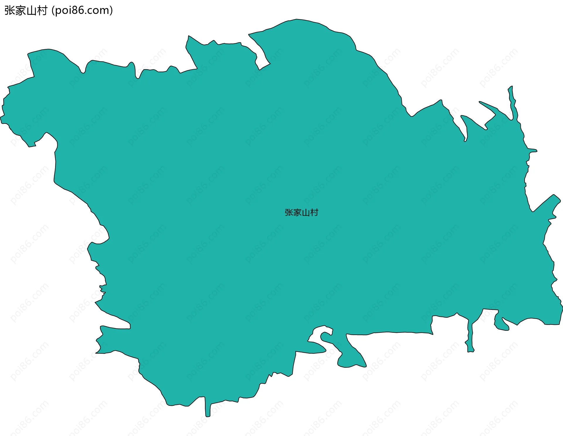 张家山村边界地图