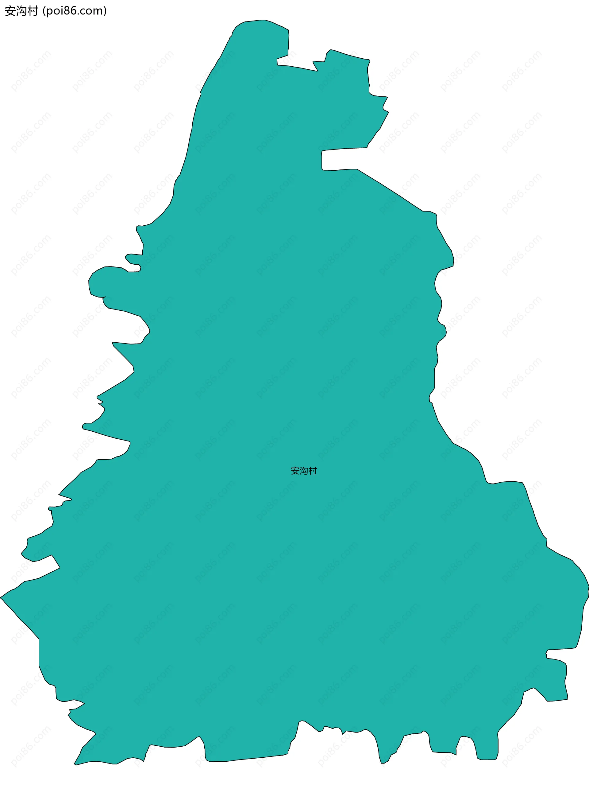 安沟村边界地图