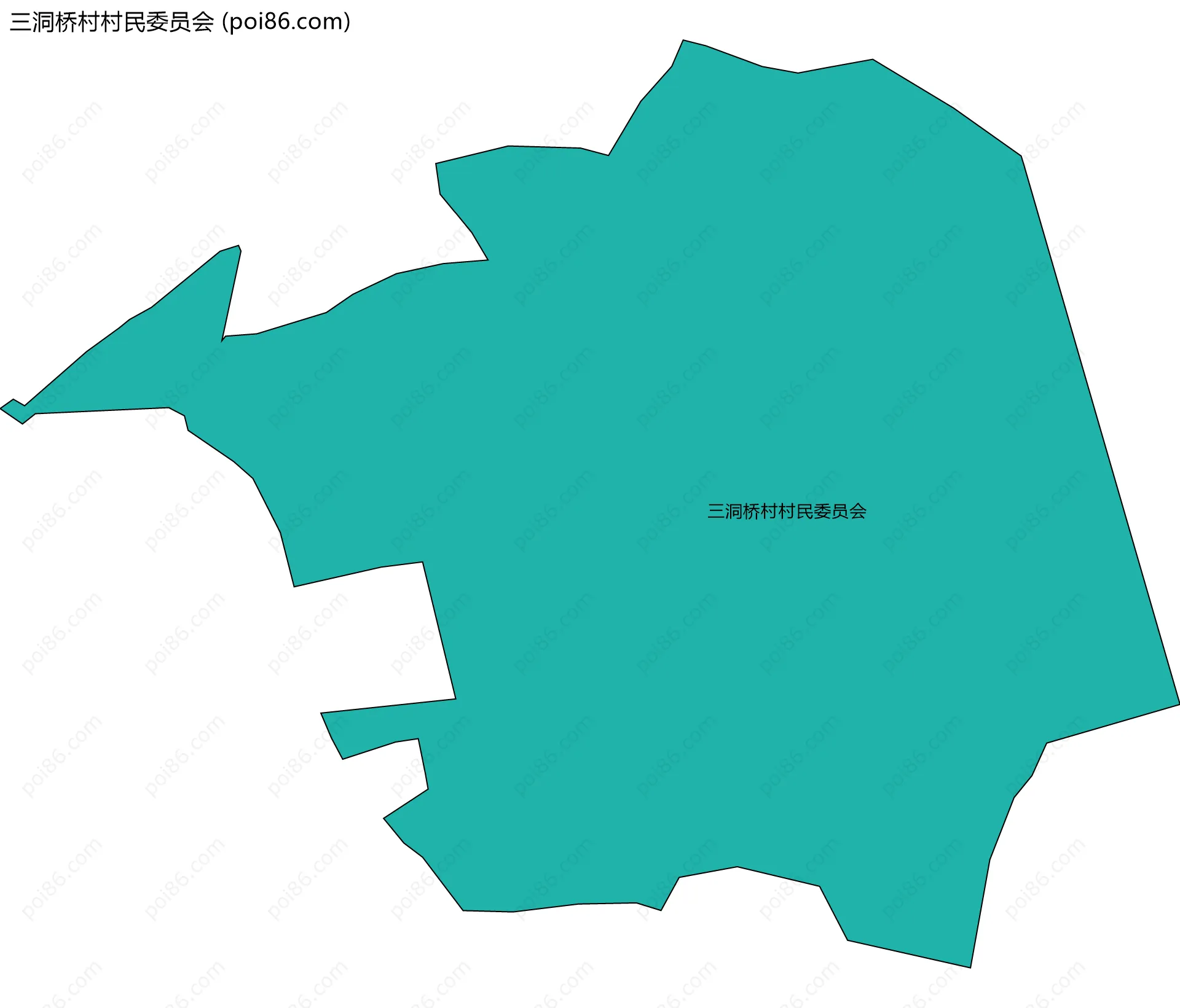 三洞桥村村民委员会边界地图