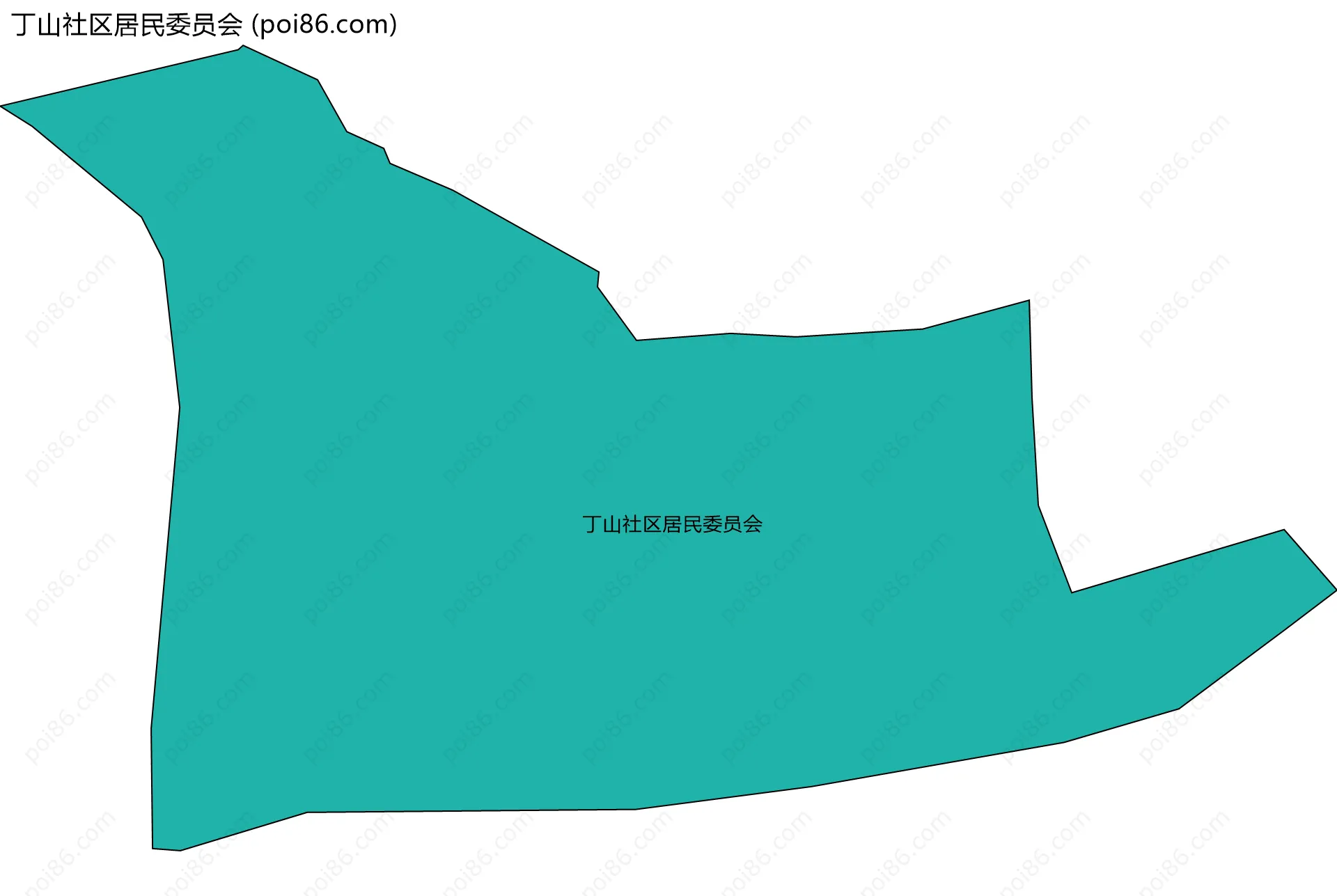丁山社区居民委员会边界地图