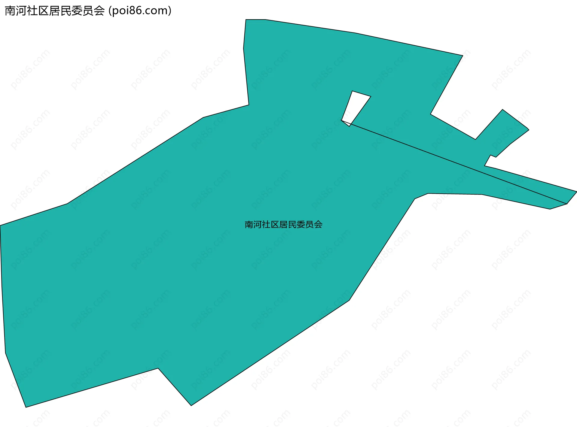 南河社区居民委员会边界地图