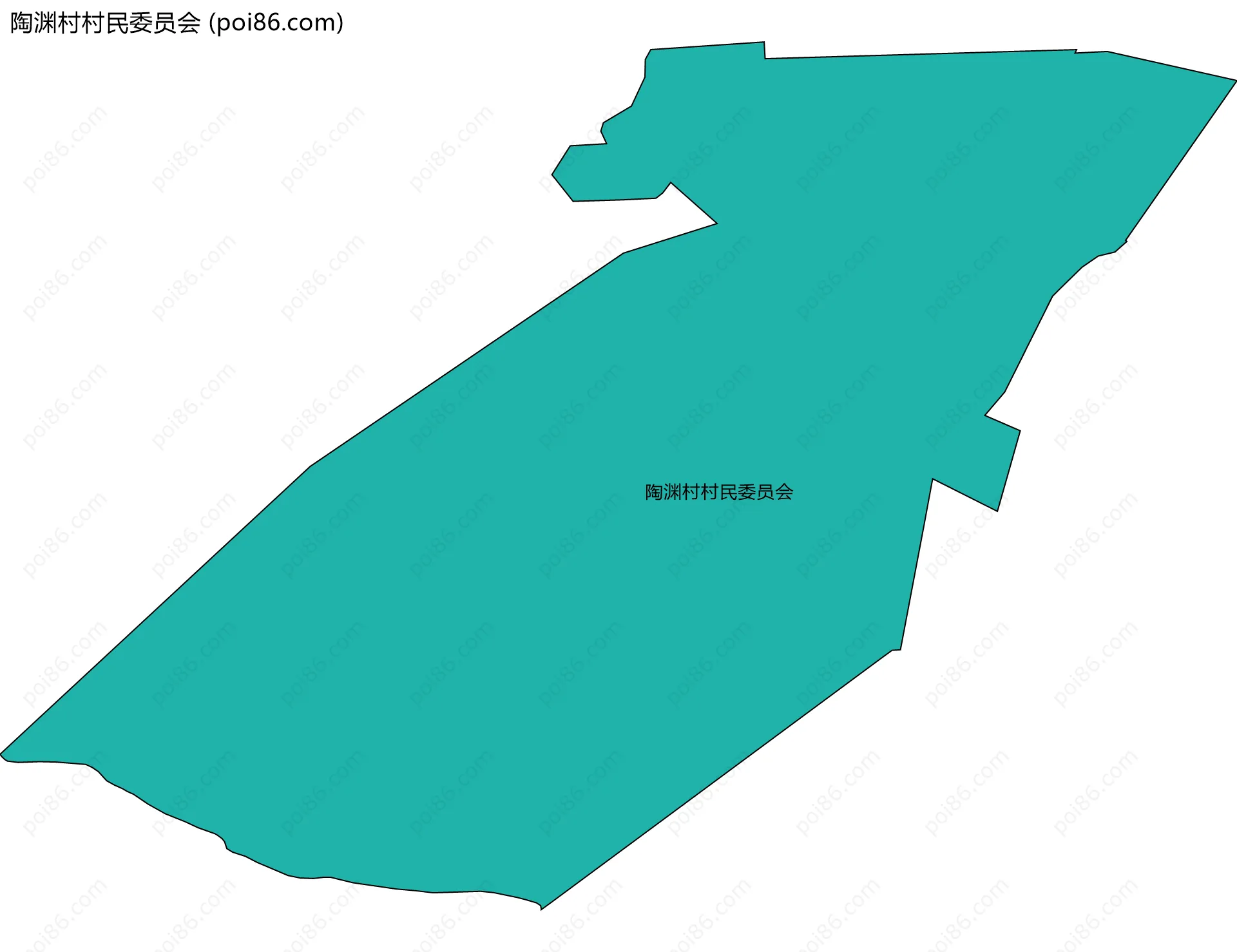 陶渊村村民委员会边界地图
