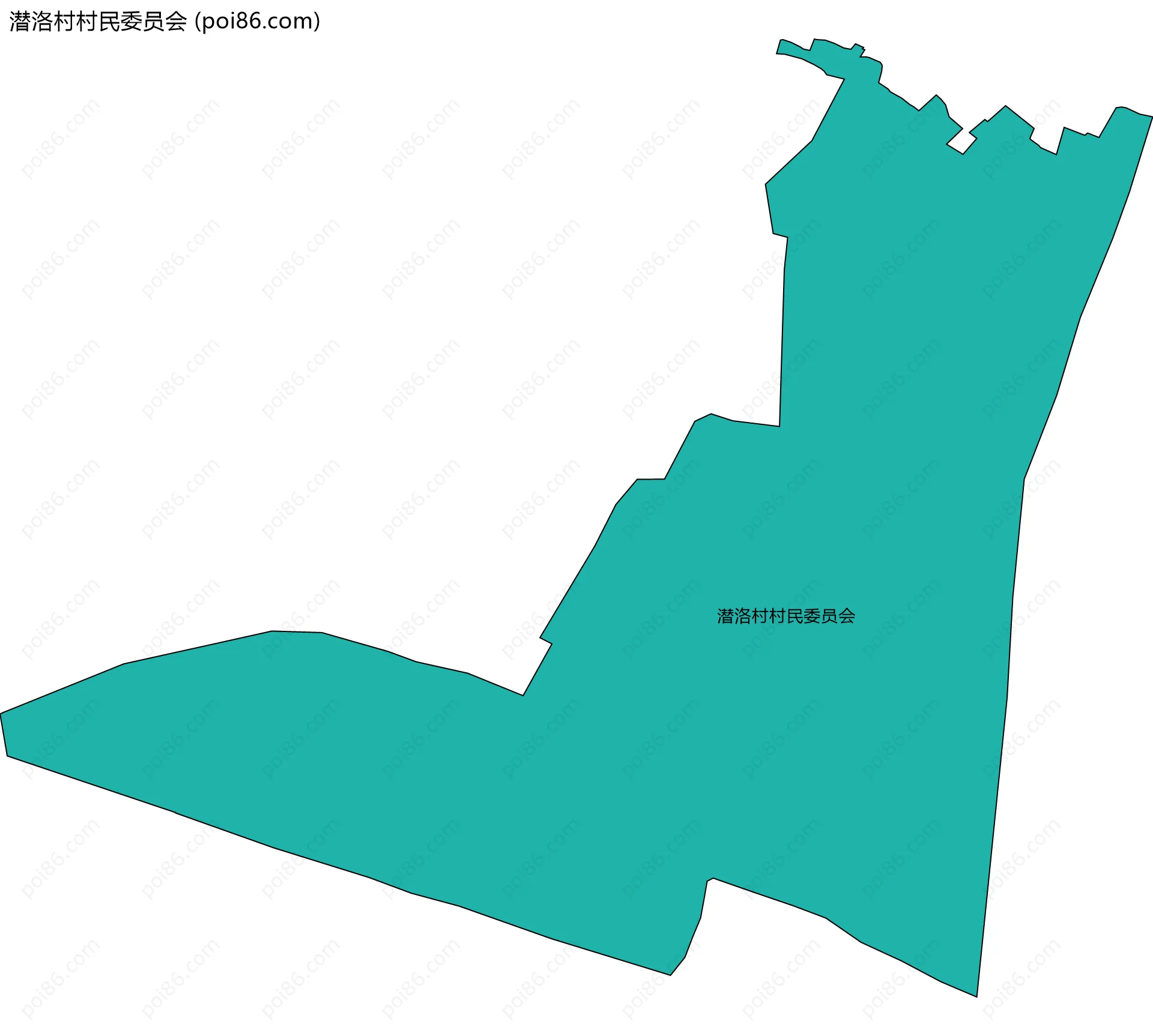 潜洛村村民委员会边界地图