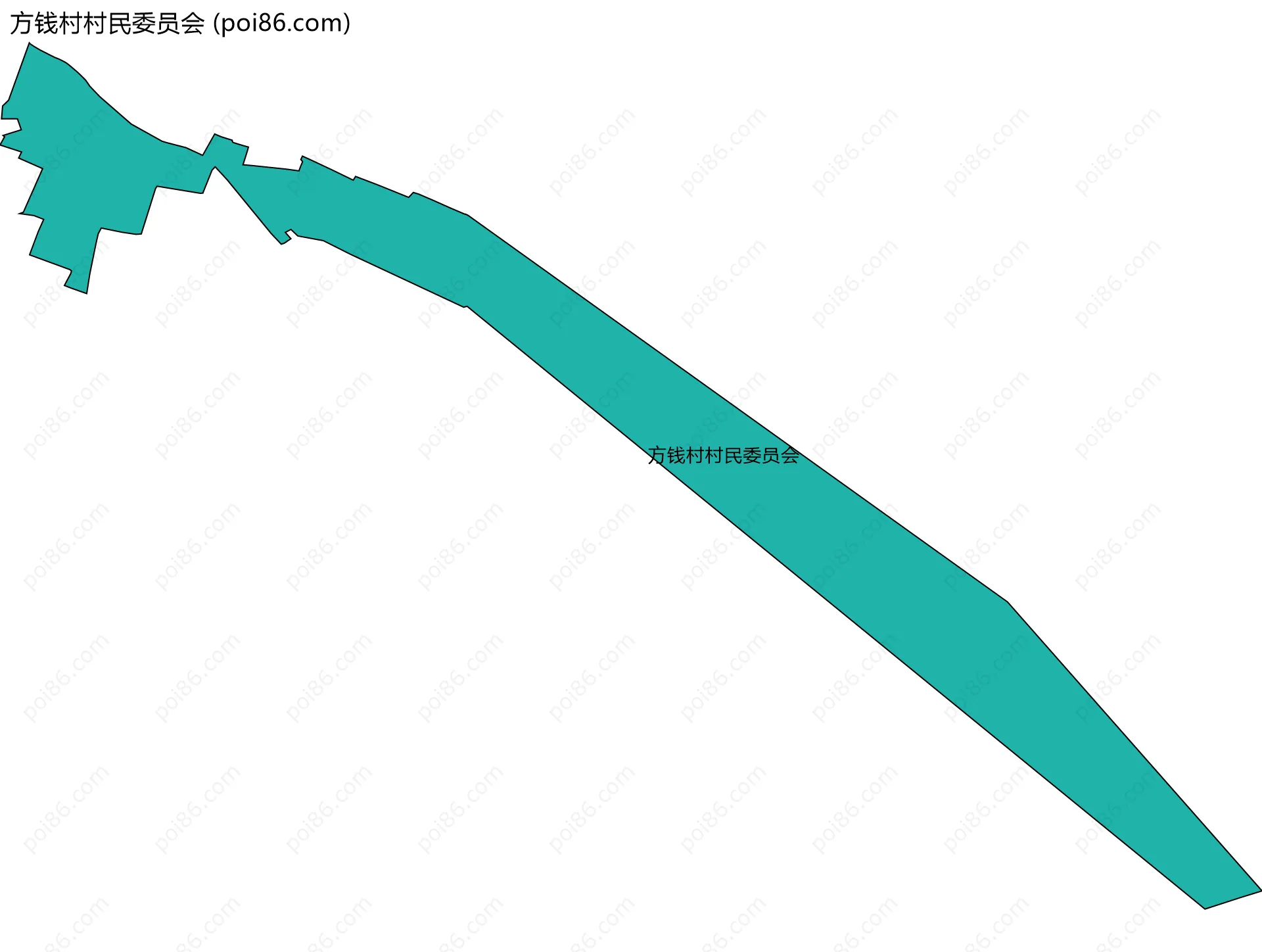 方钱村村民委员会边界地图