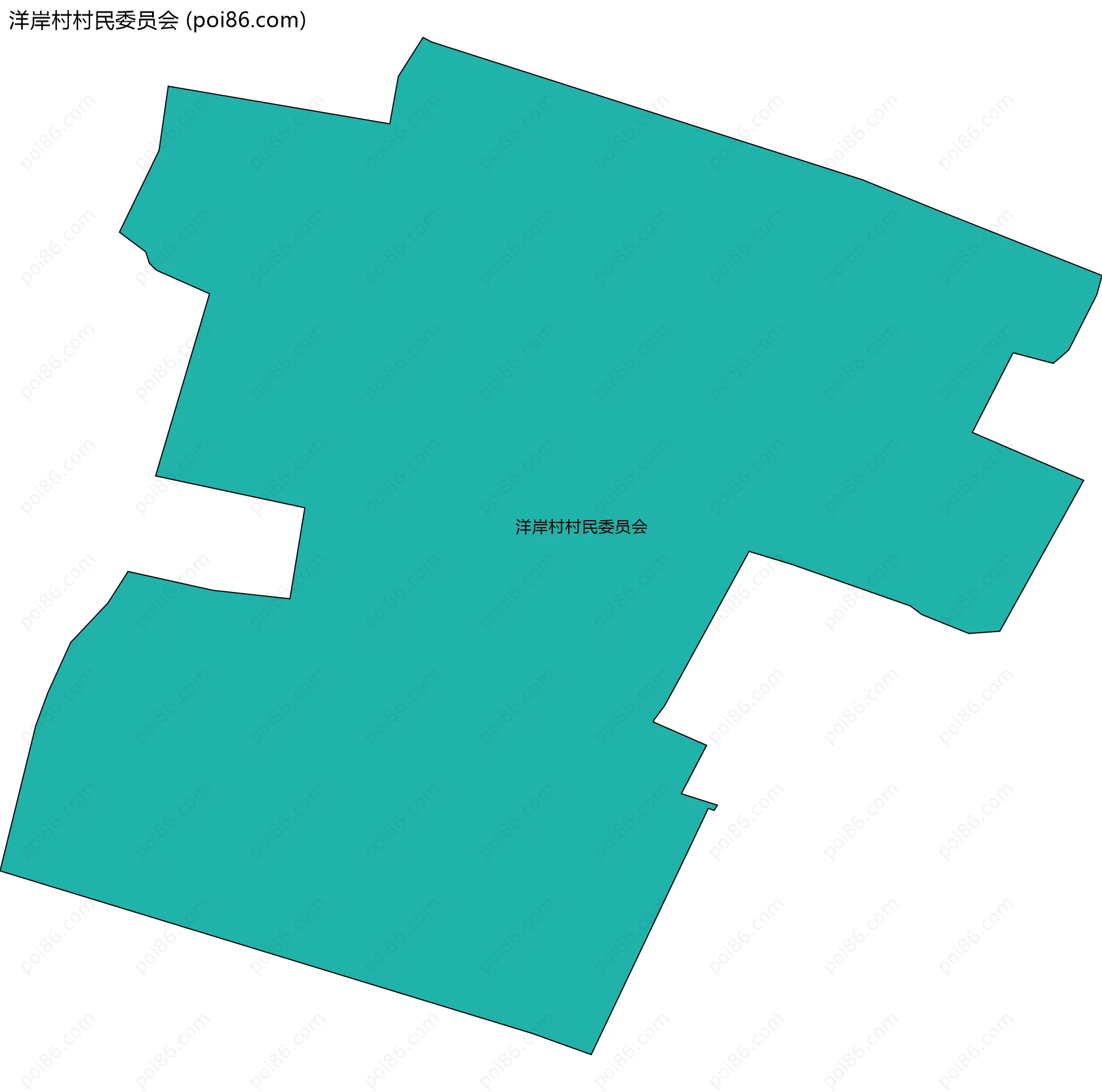洋岸村村民委员会边界地图