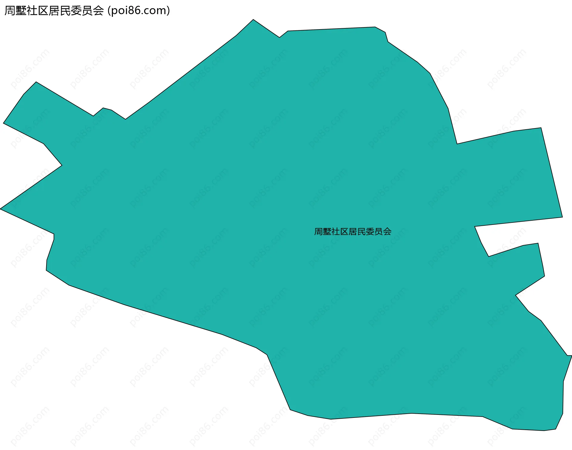 周墅社区居民委员会边界地图