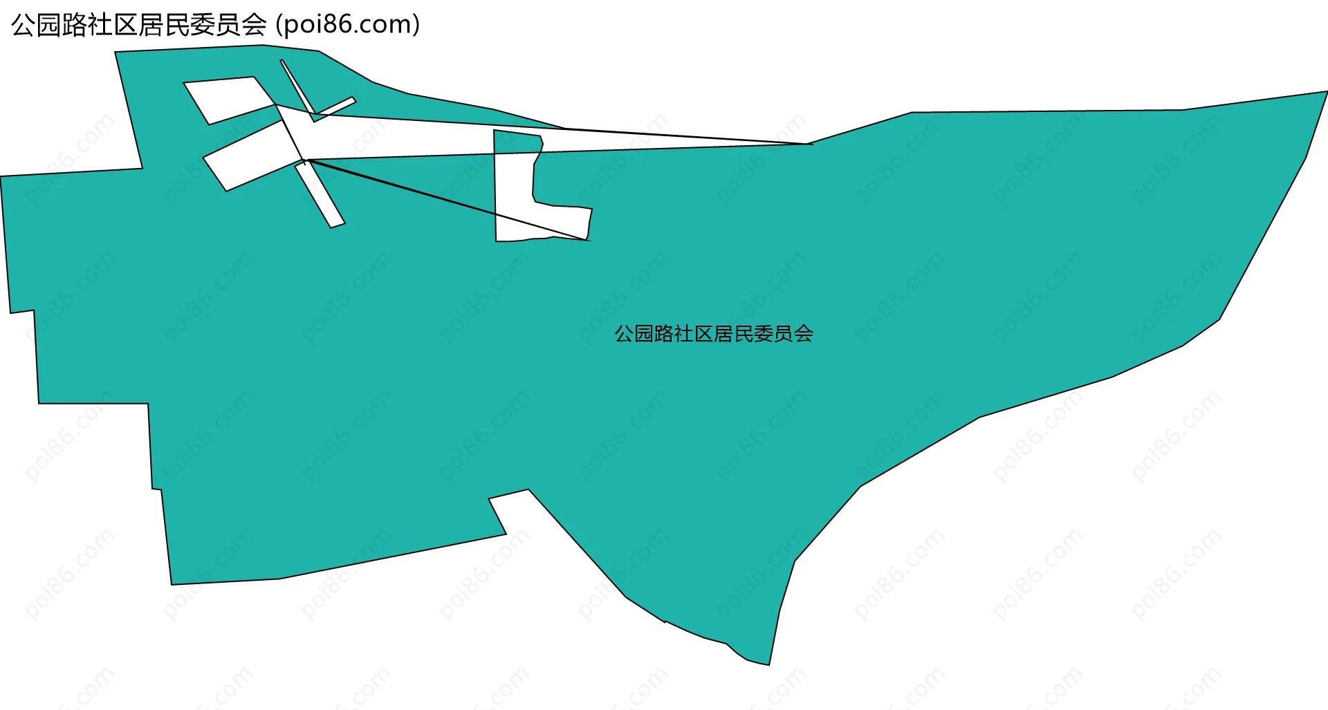 公园路社区居民委员会边界地图