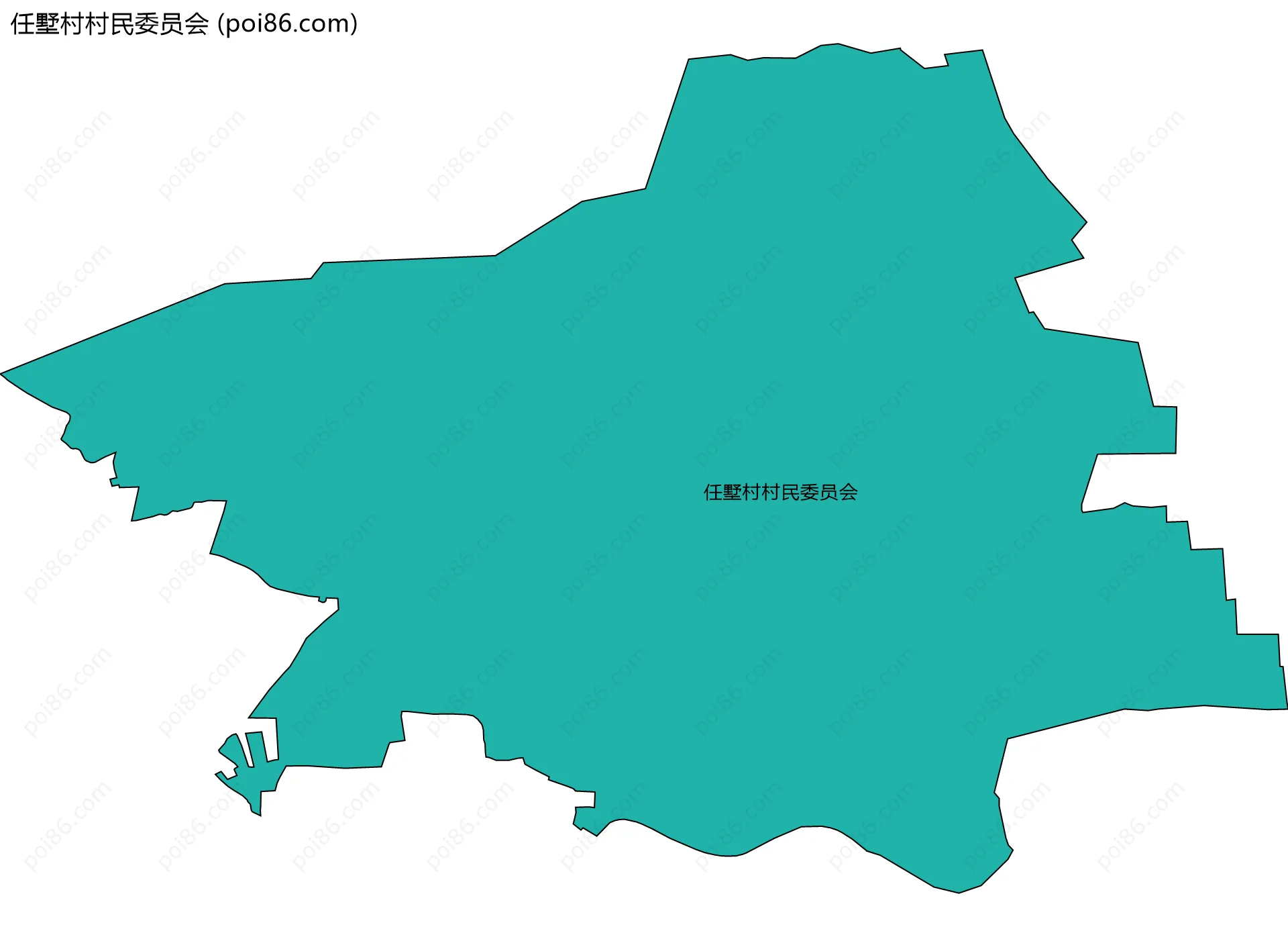 任墅村村民委员会边界地图