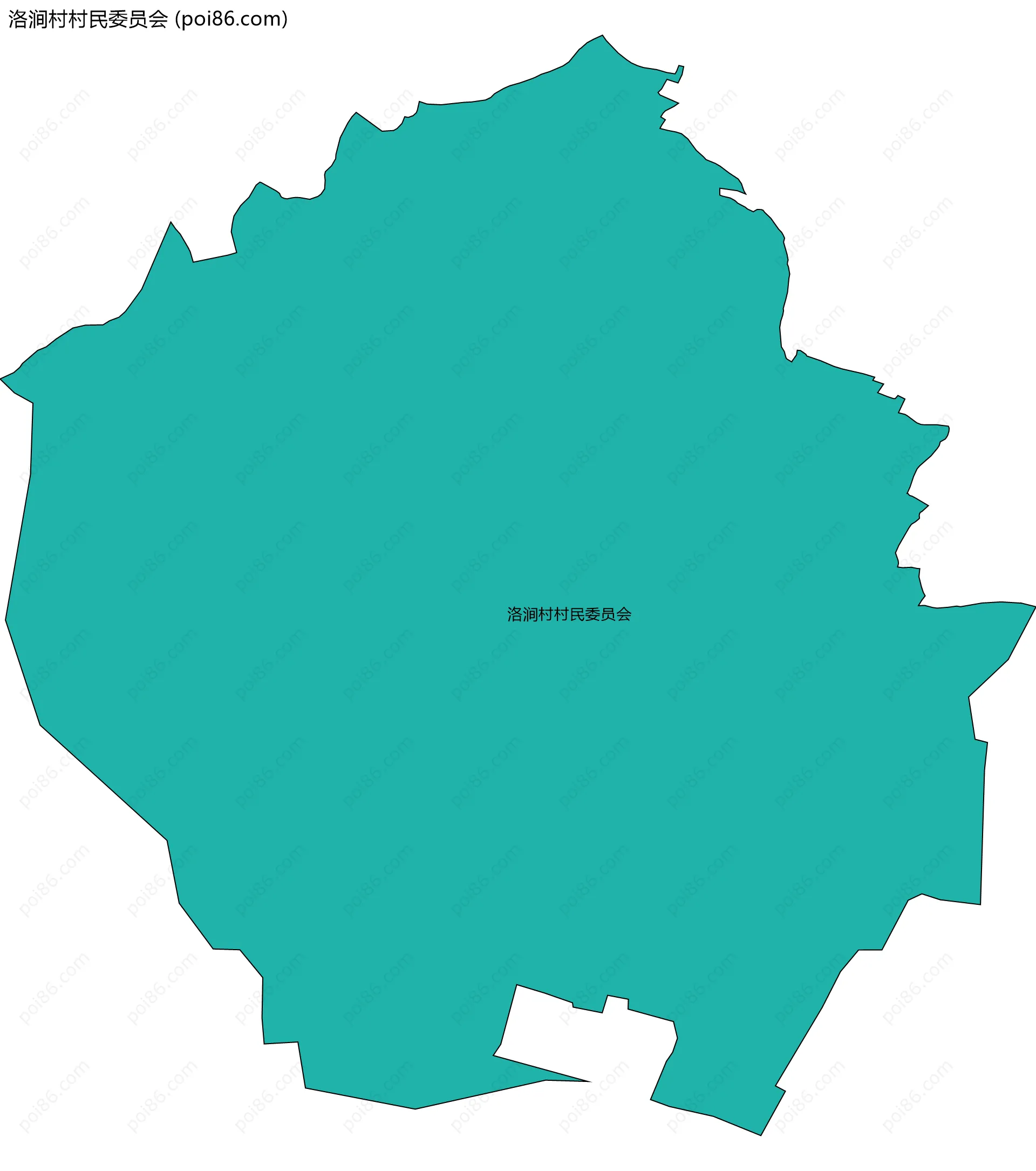 洛涧村村民委员会边界地图