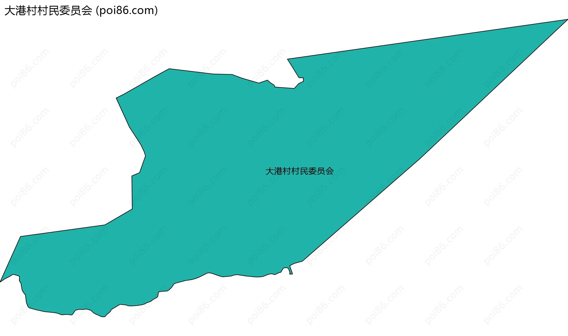大港村村民委员会边界地图