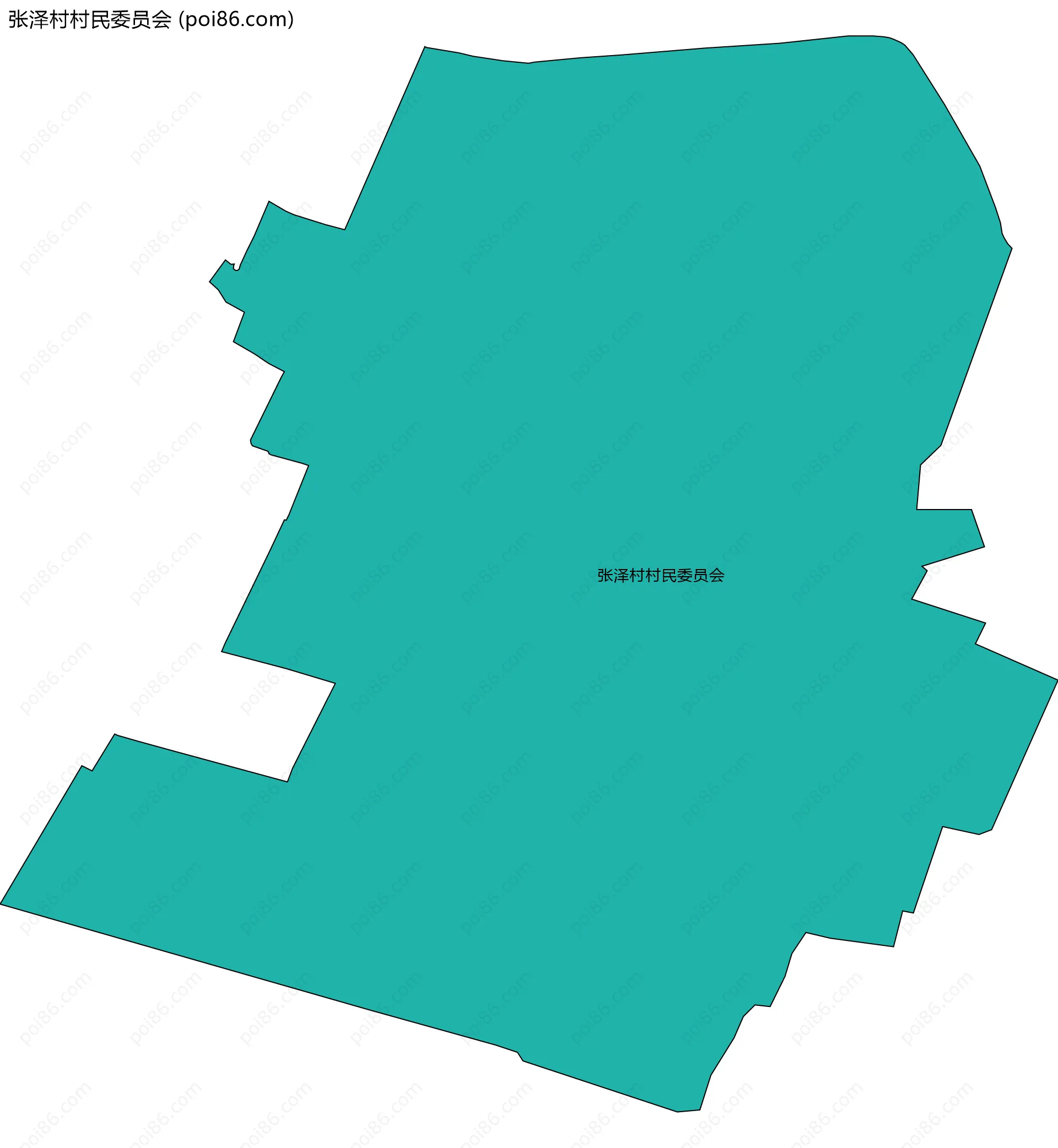 张泽村村民委员会边界地图