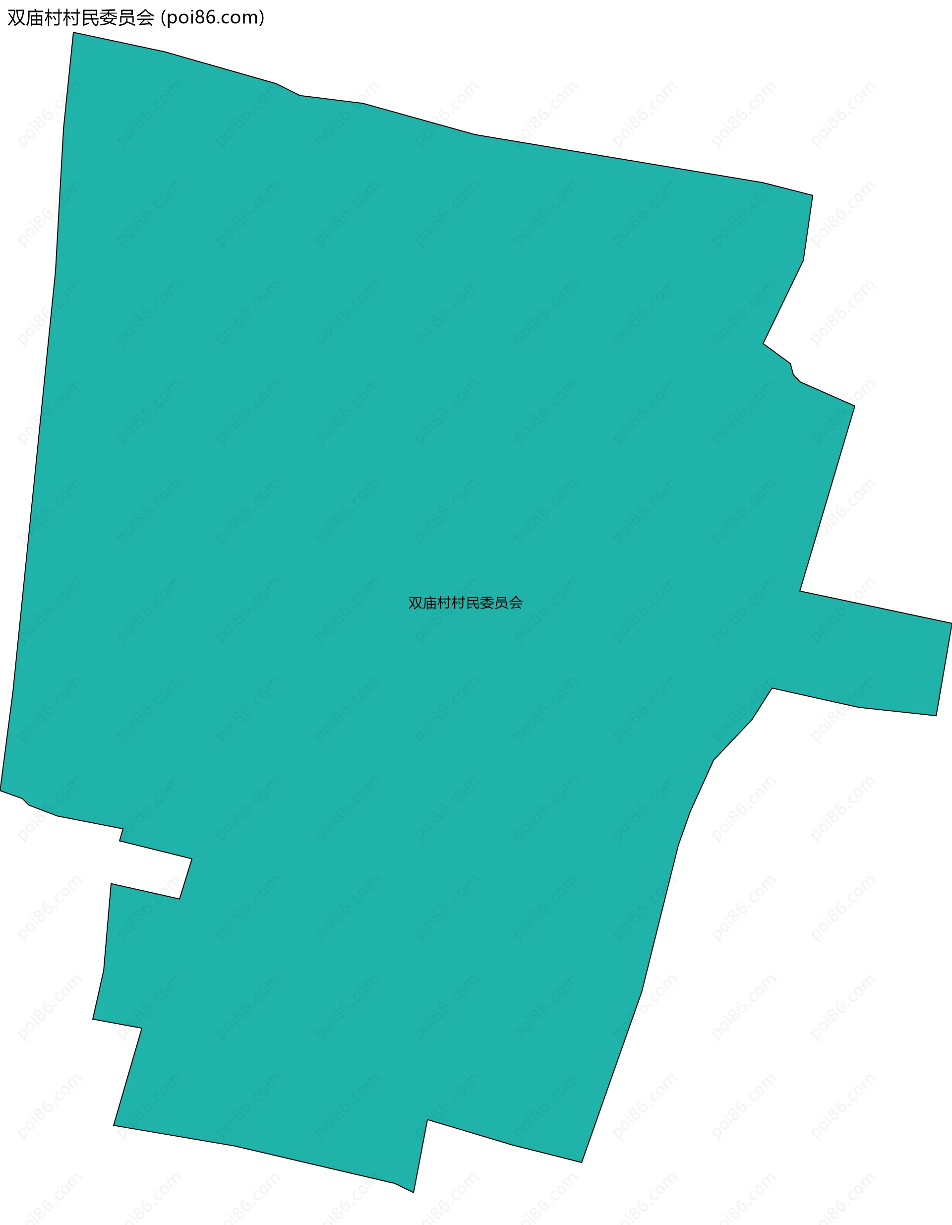 双庙村村民委员会边界地图