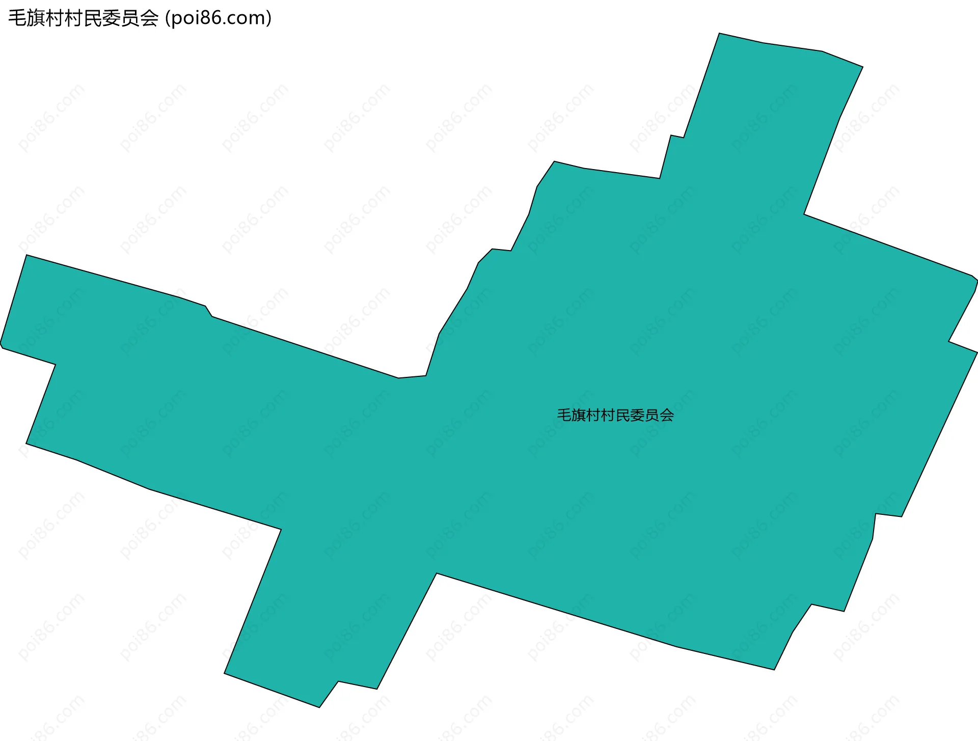 毛旗村村民委员会边界地图