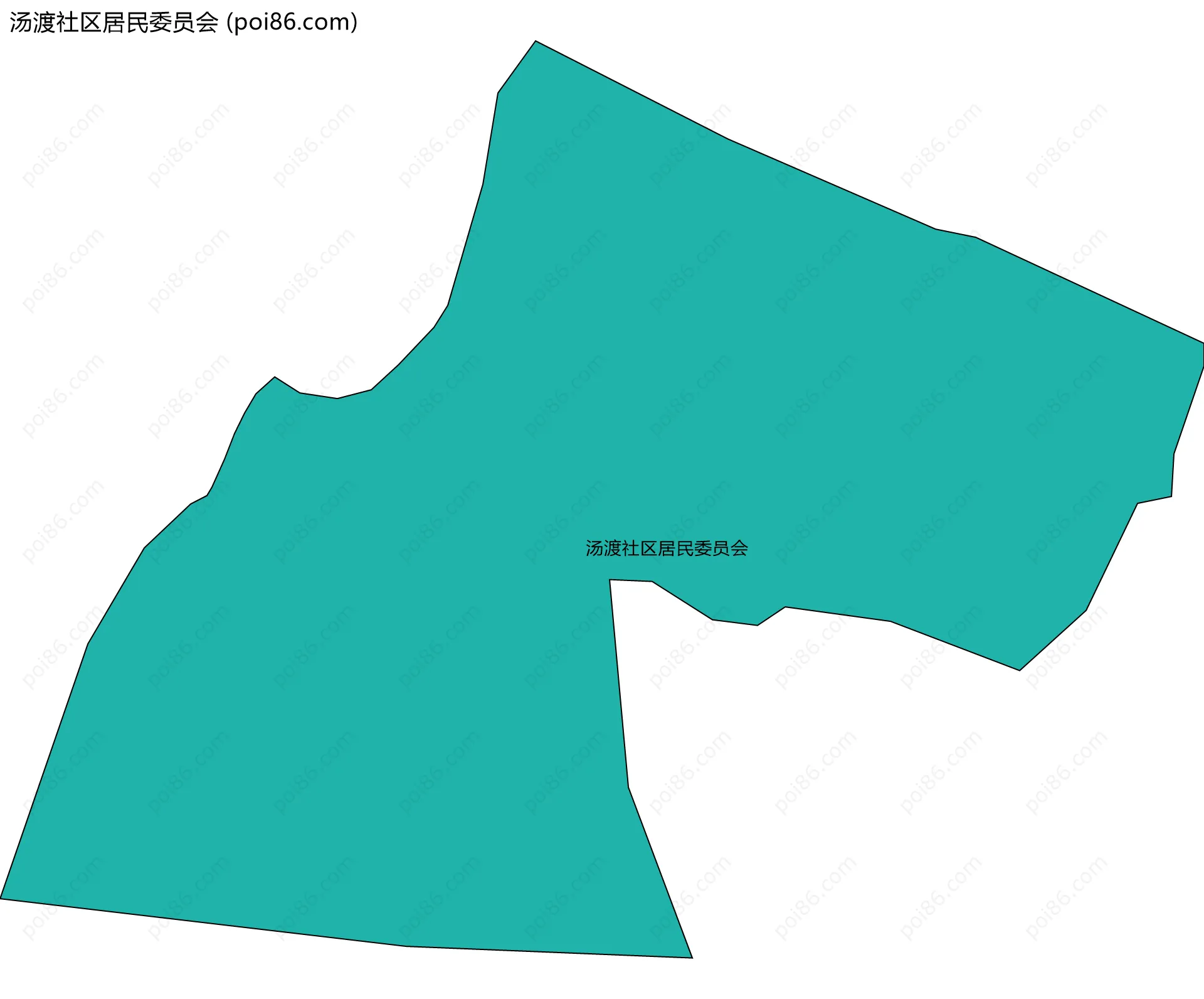 汤渡社区居民委员会边界地图