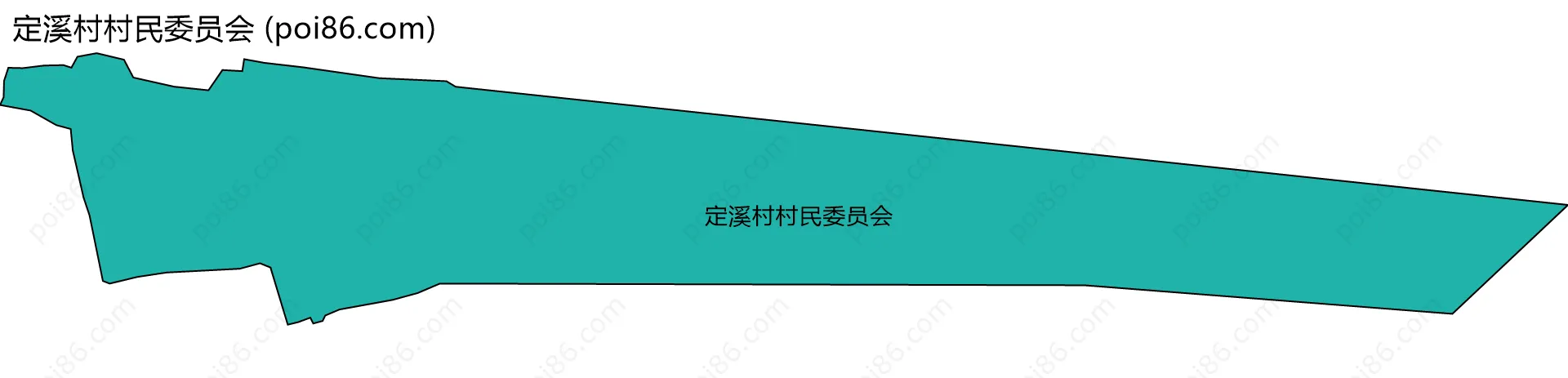 定溪村村民委员会边界地图