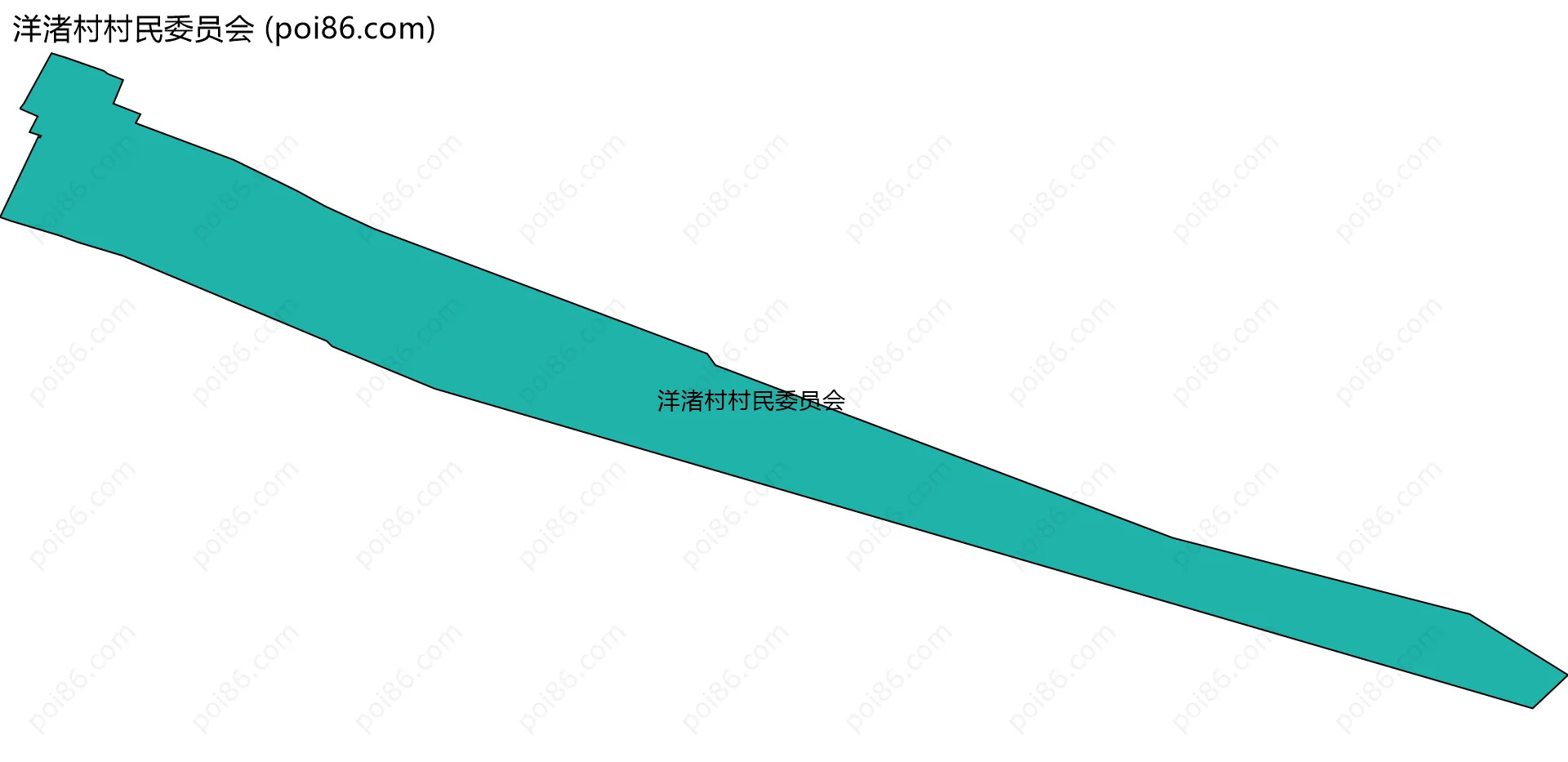 洋渚村村民委员会边界地图