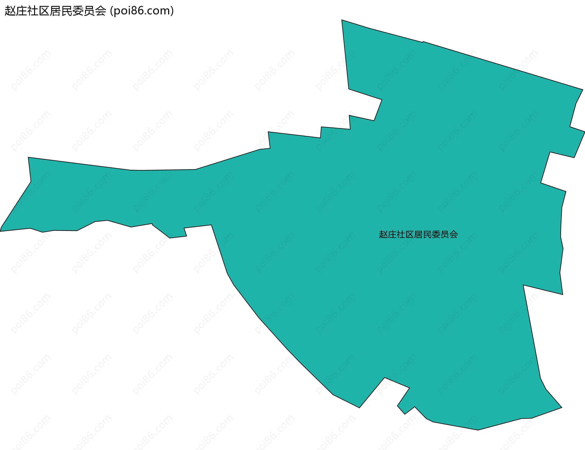 赵庄社区居民委员会边界地图