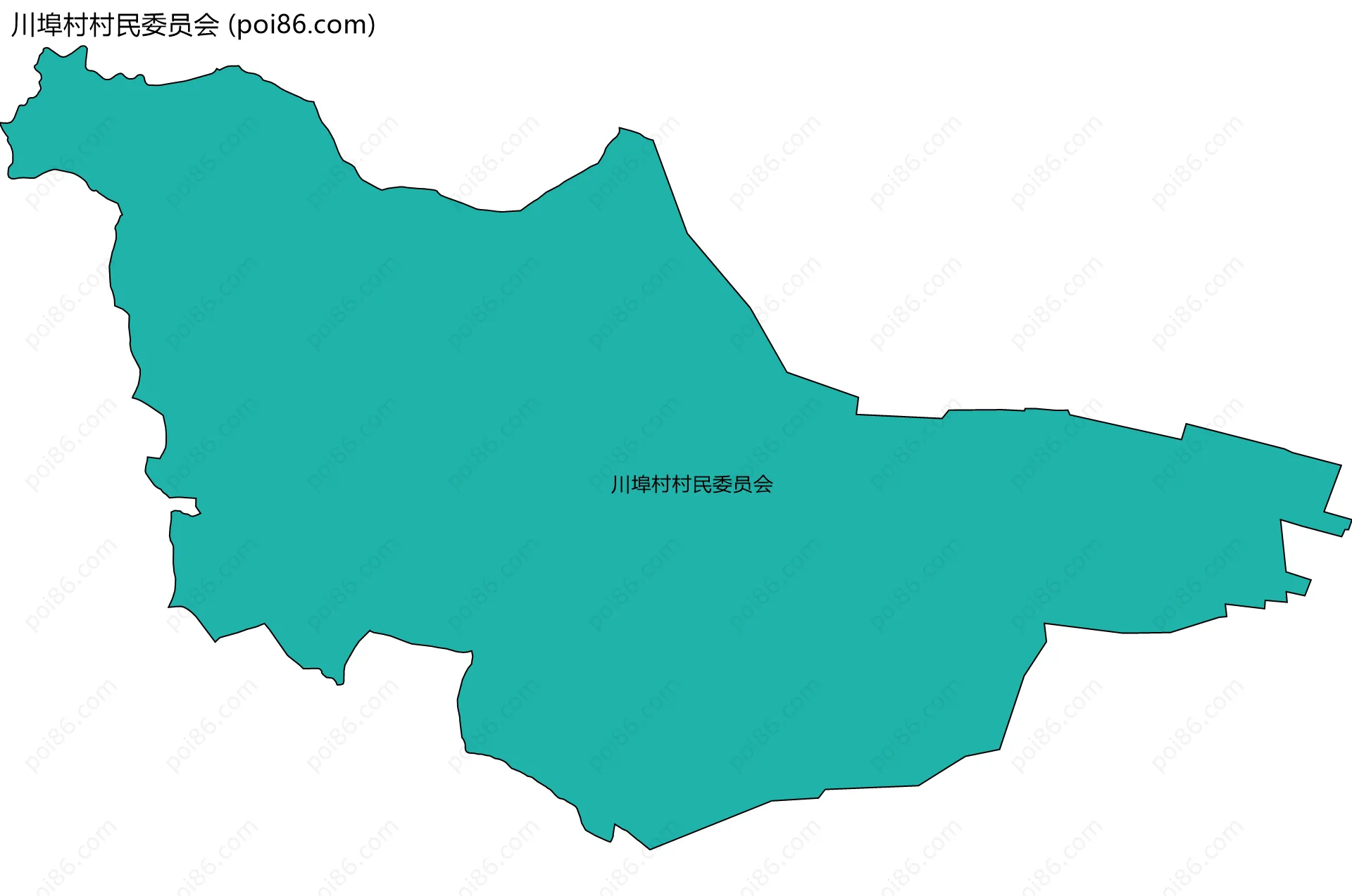 川埠村村民委员会边界地图