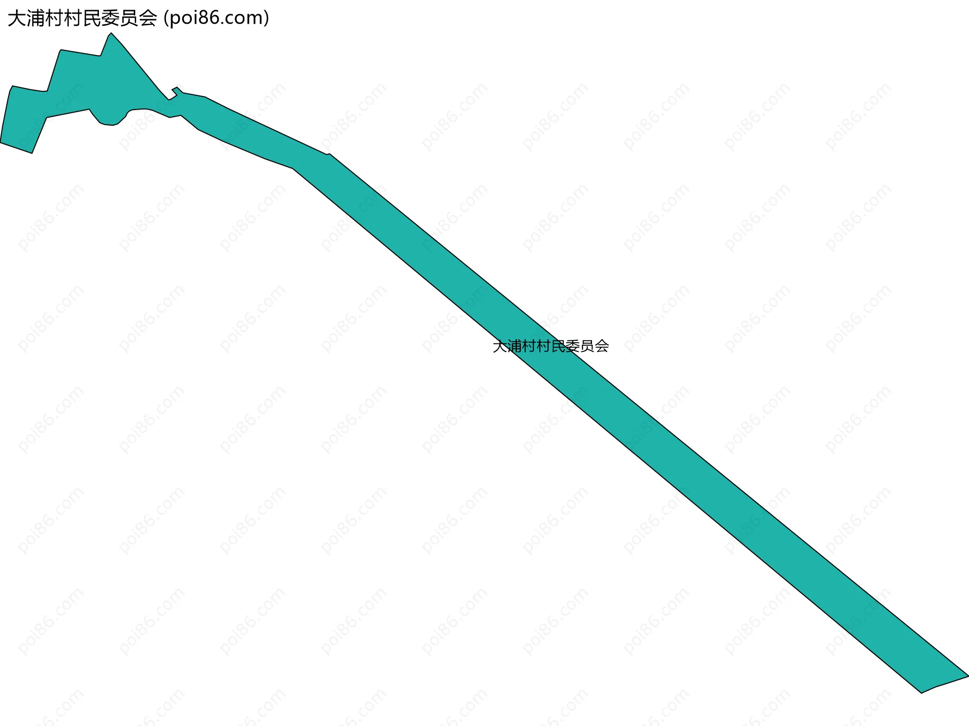 大浦村村民委员会边界地图