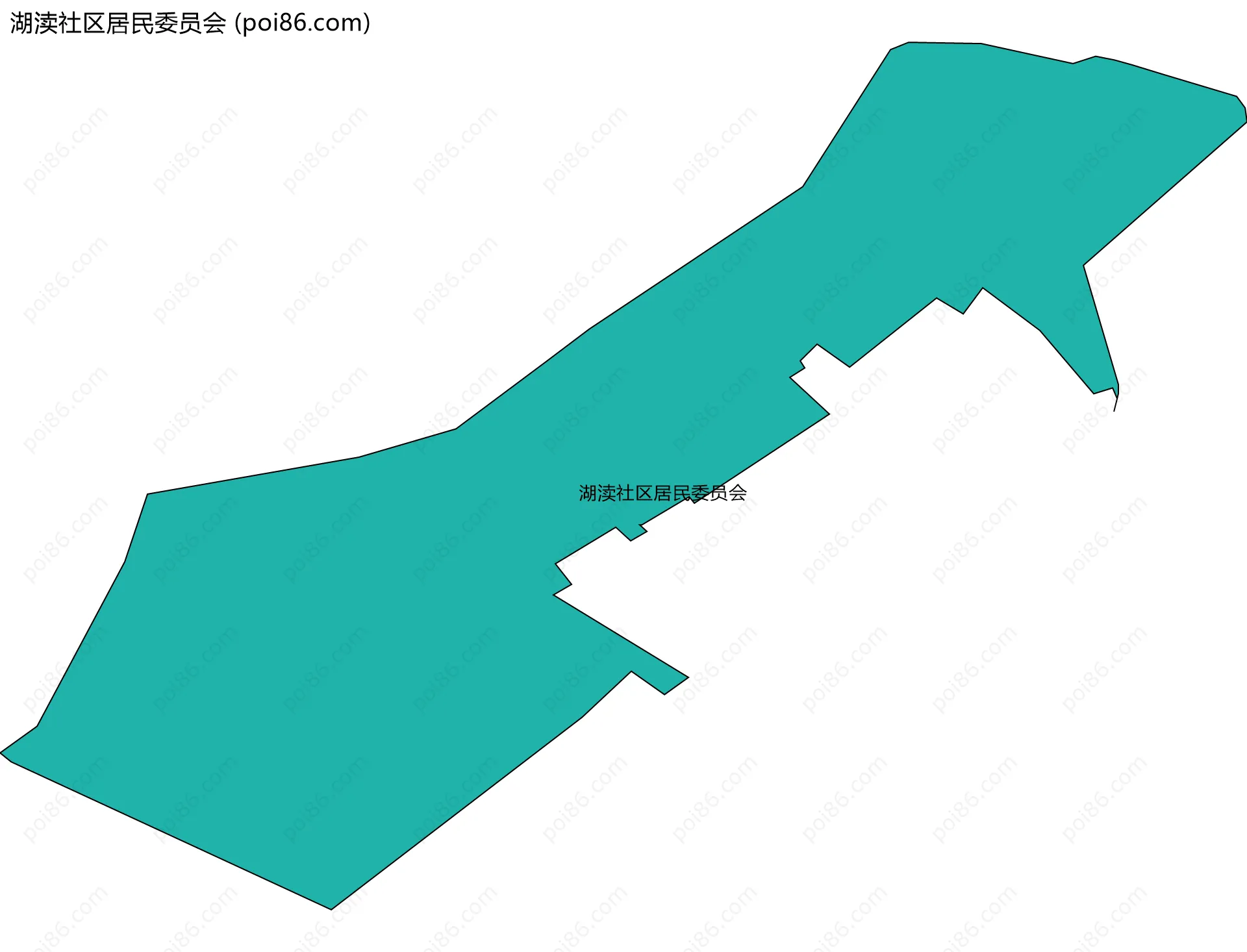 湖渎社区居民委员会边界地图