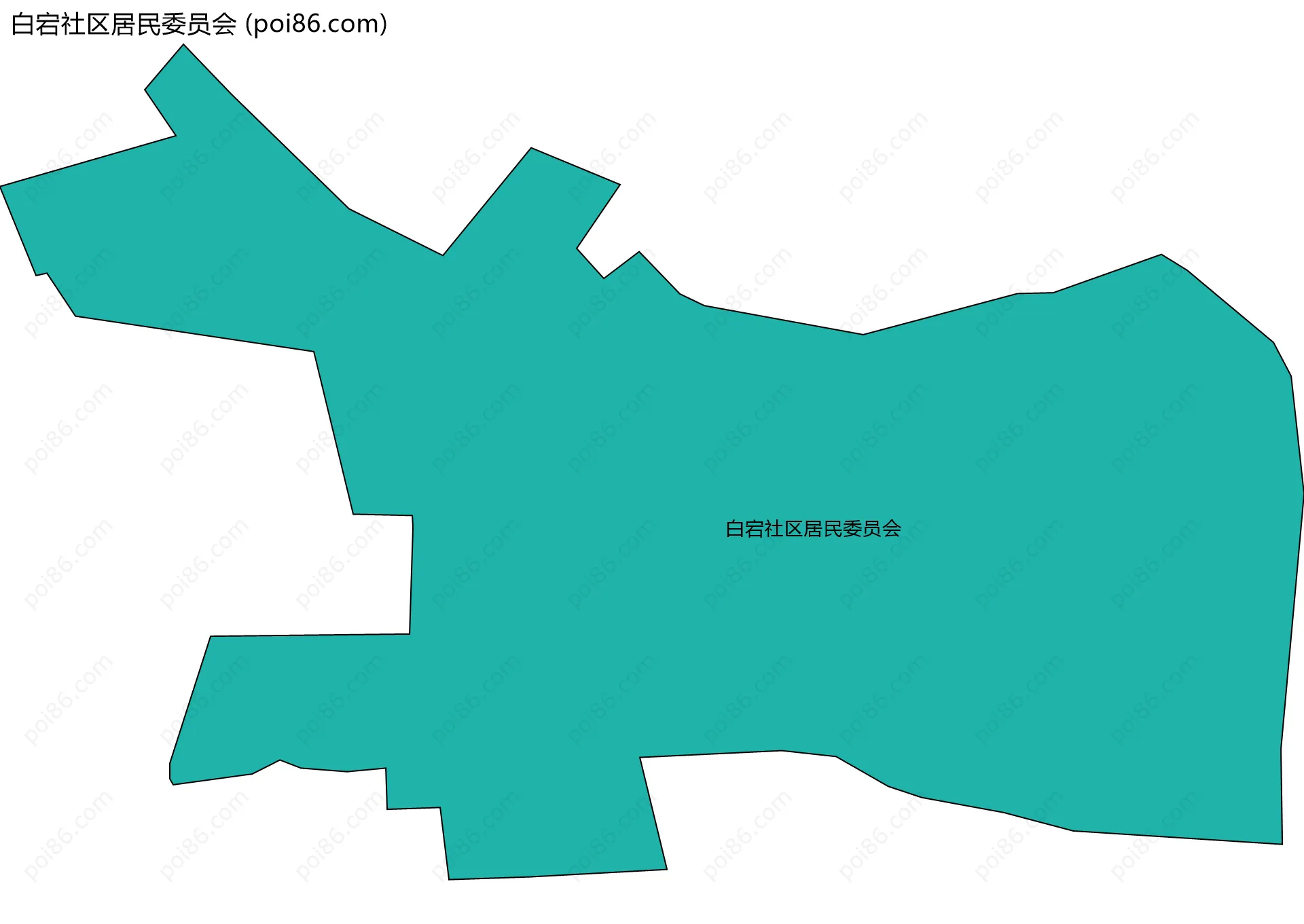 白宕社区居民委员会边界地图