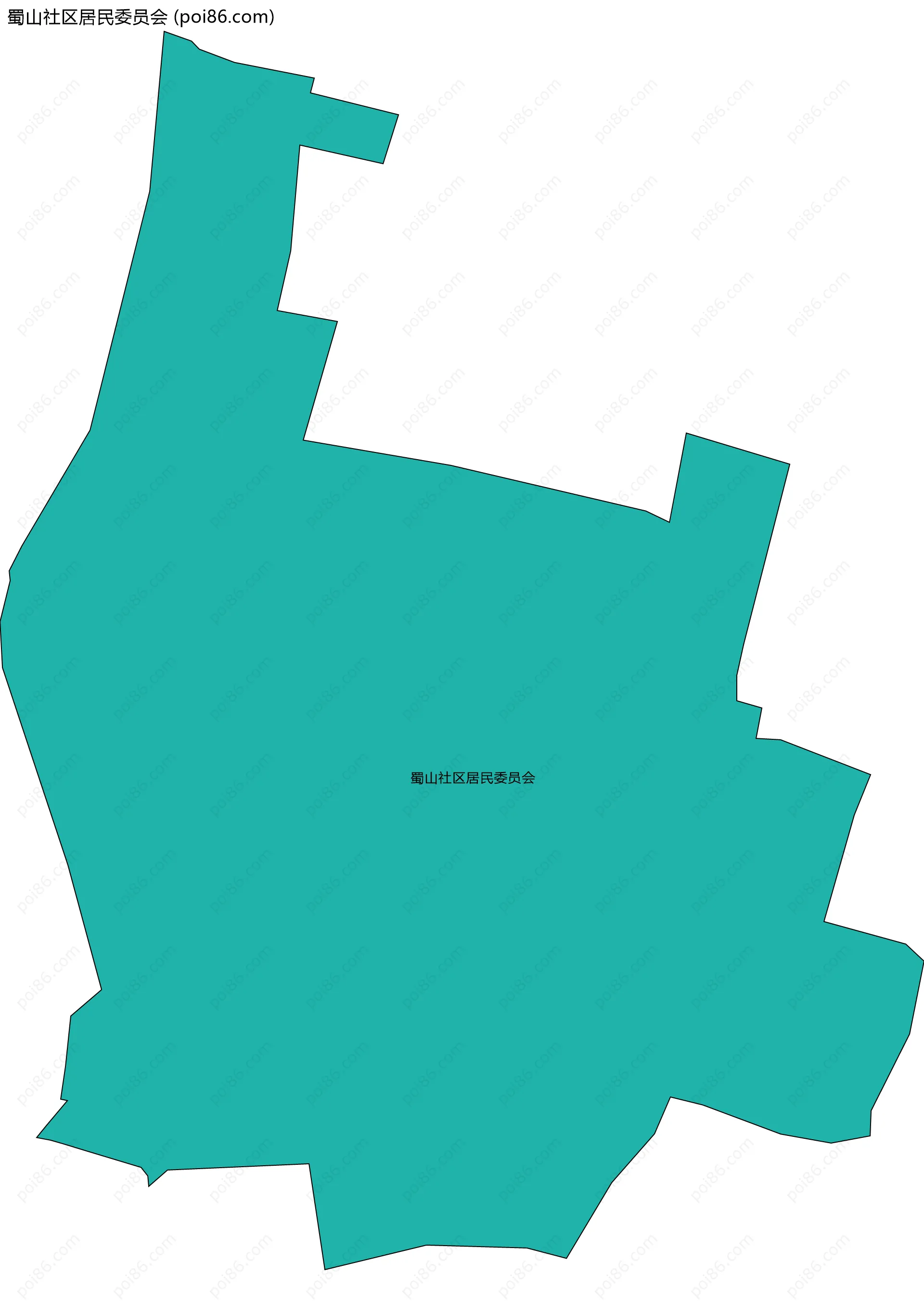 蜀山社区居民委员会边界地图