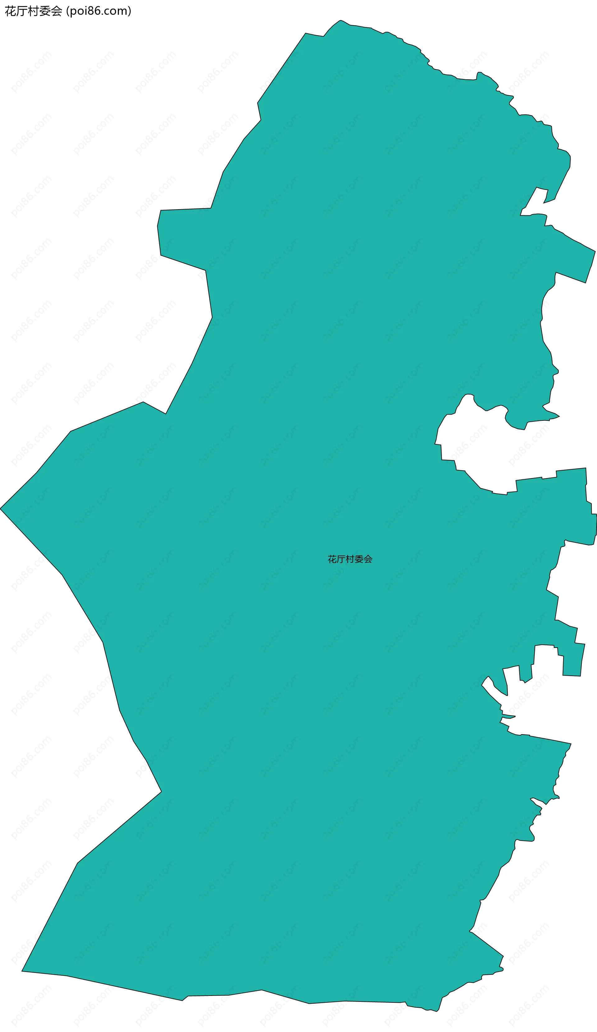 花厅村委会边界地图