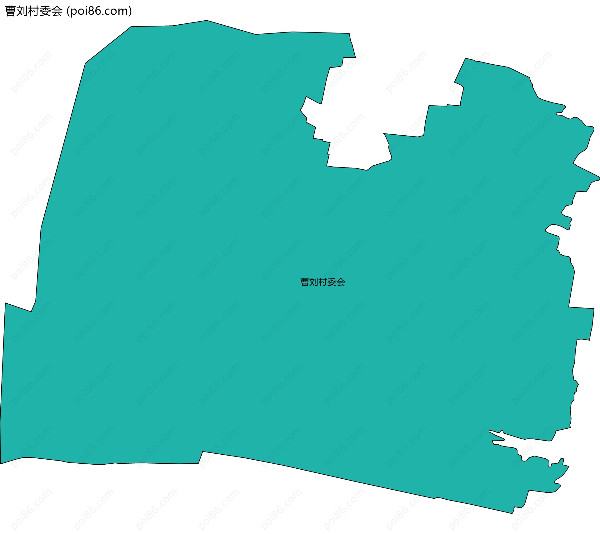 曹刘村委会边界地图