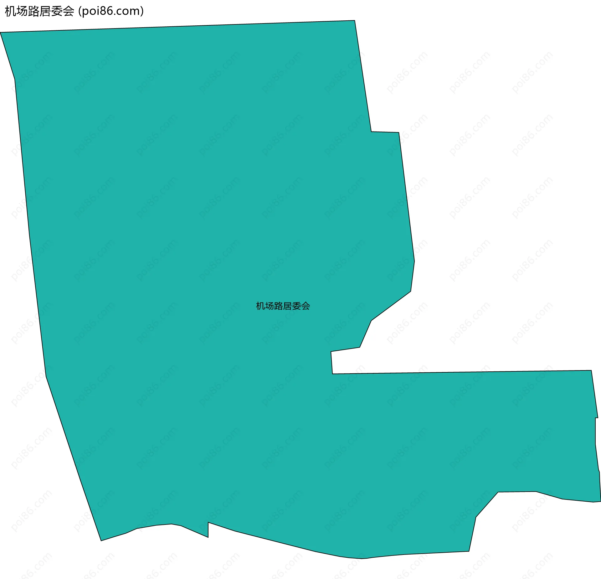 机场路居委会边界地图