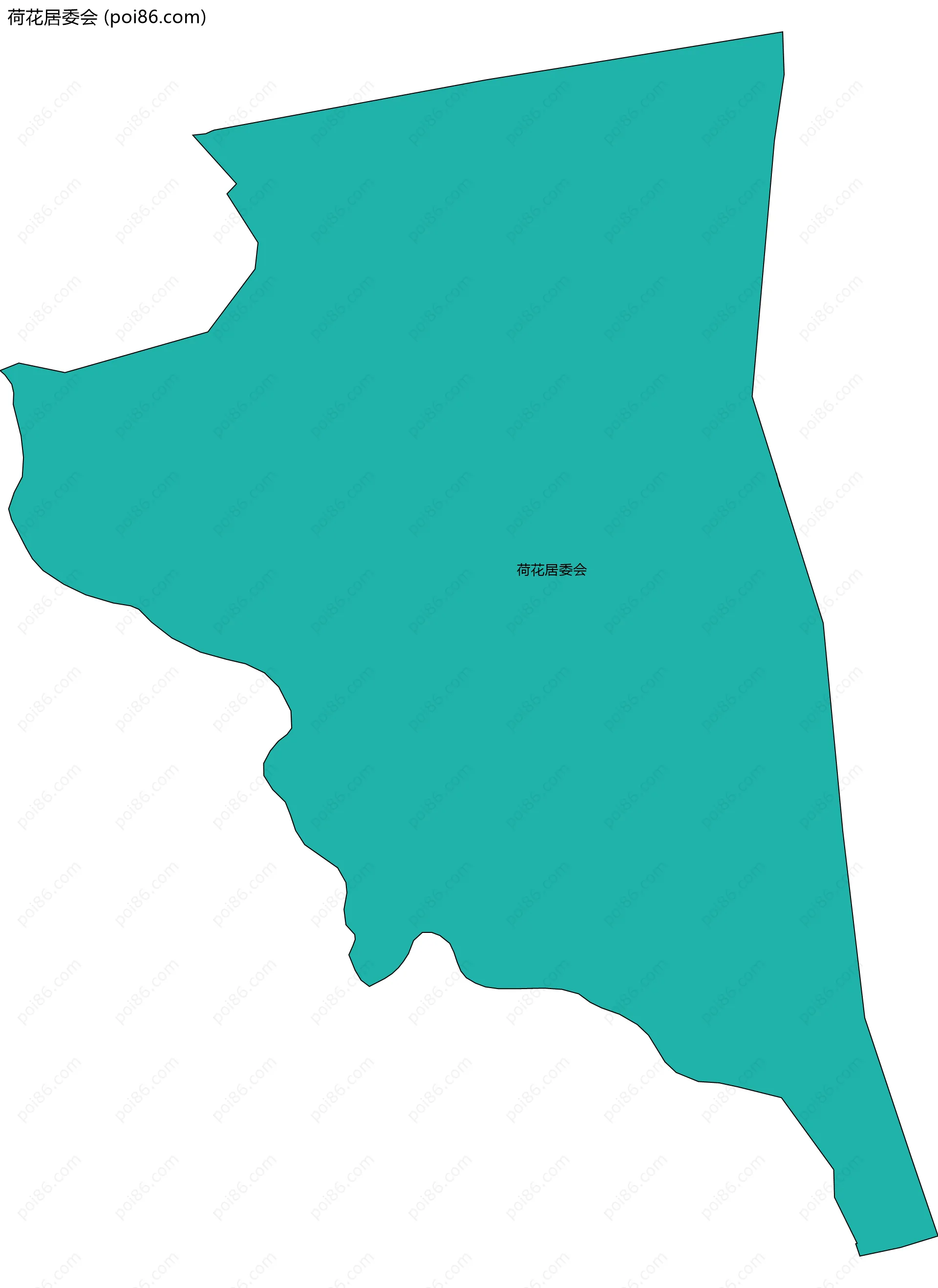 荷花居委会边界地图