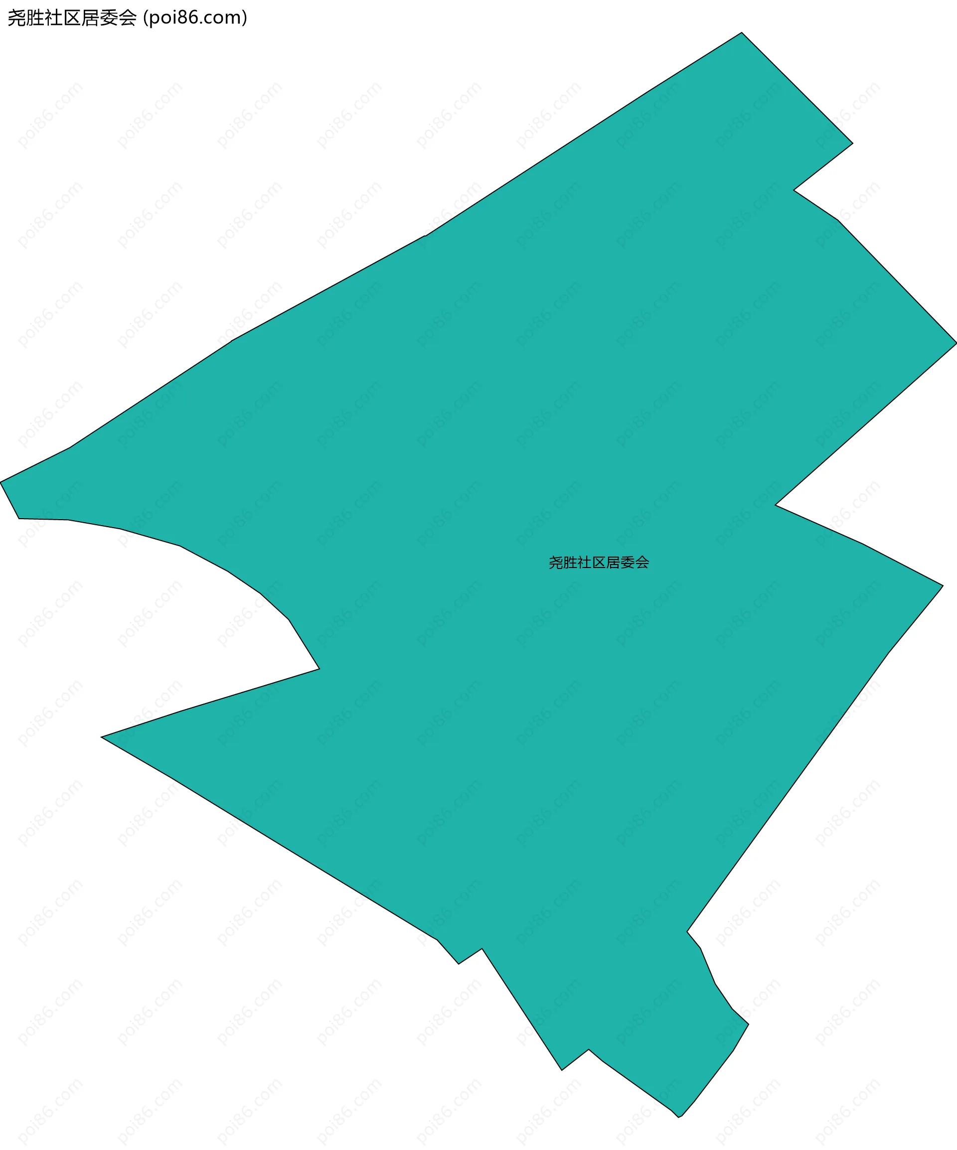 尧胜社区居委会边界地图