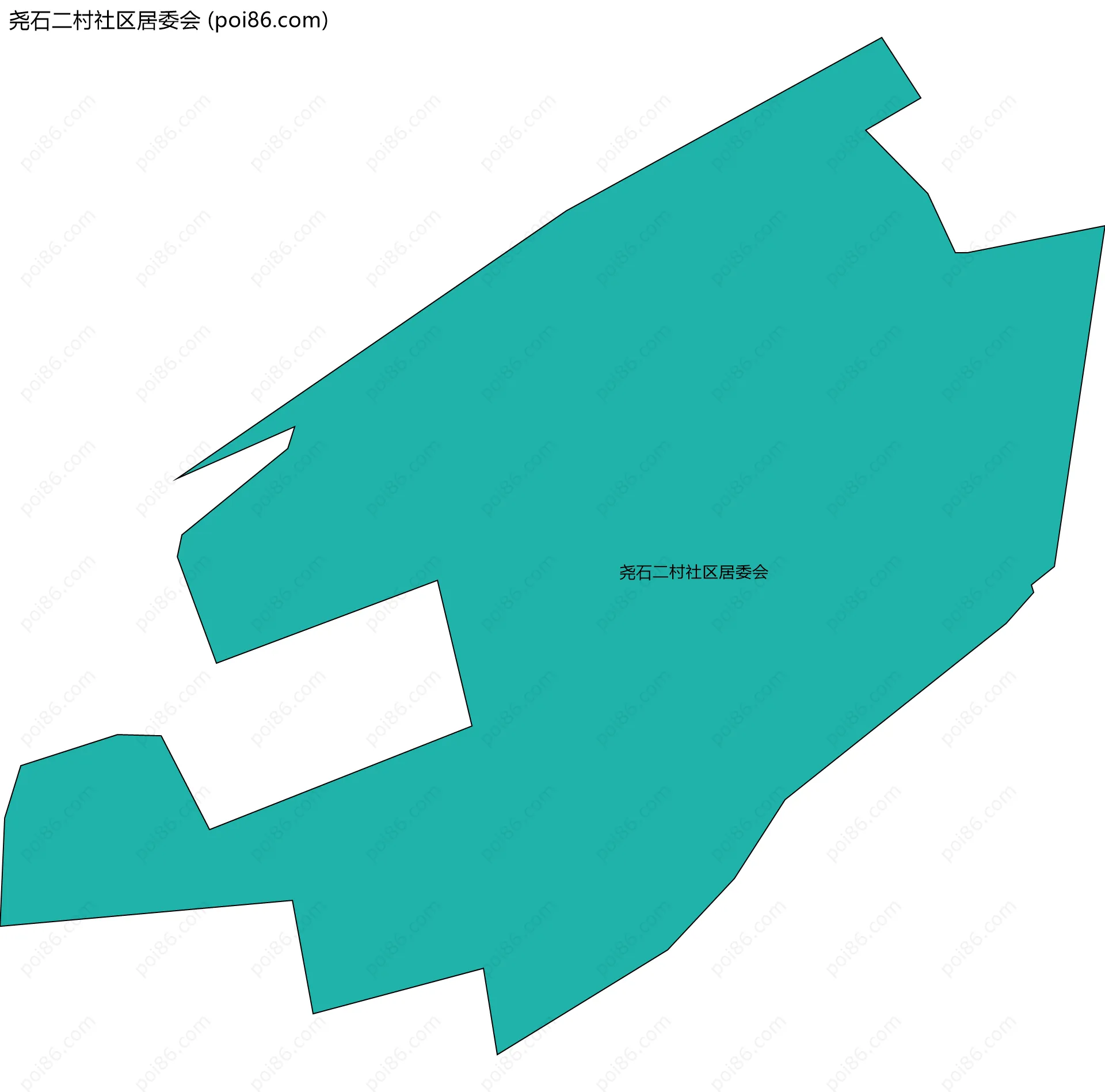尧石二村社区居委会边界地图