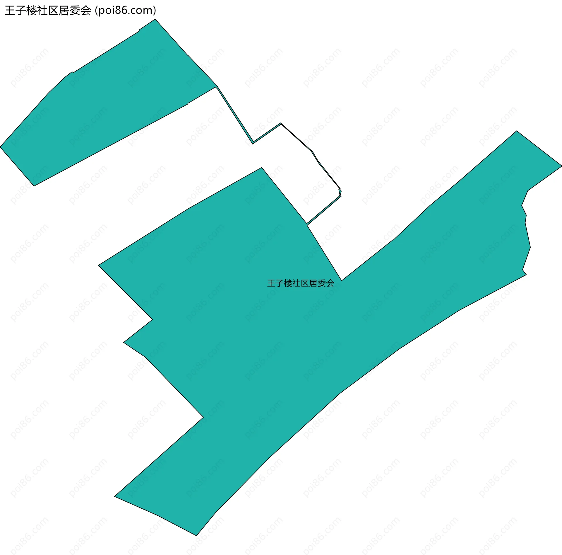 王子楼社区居委会边界地图