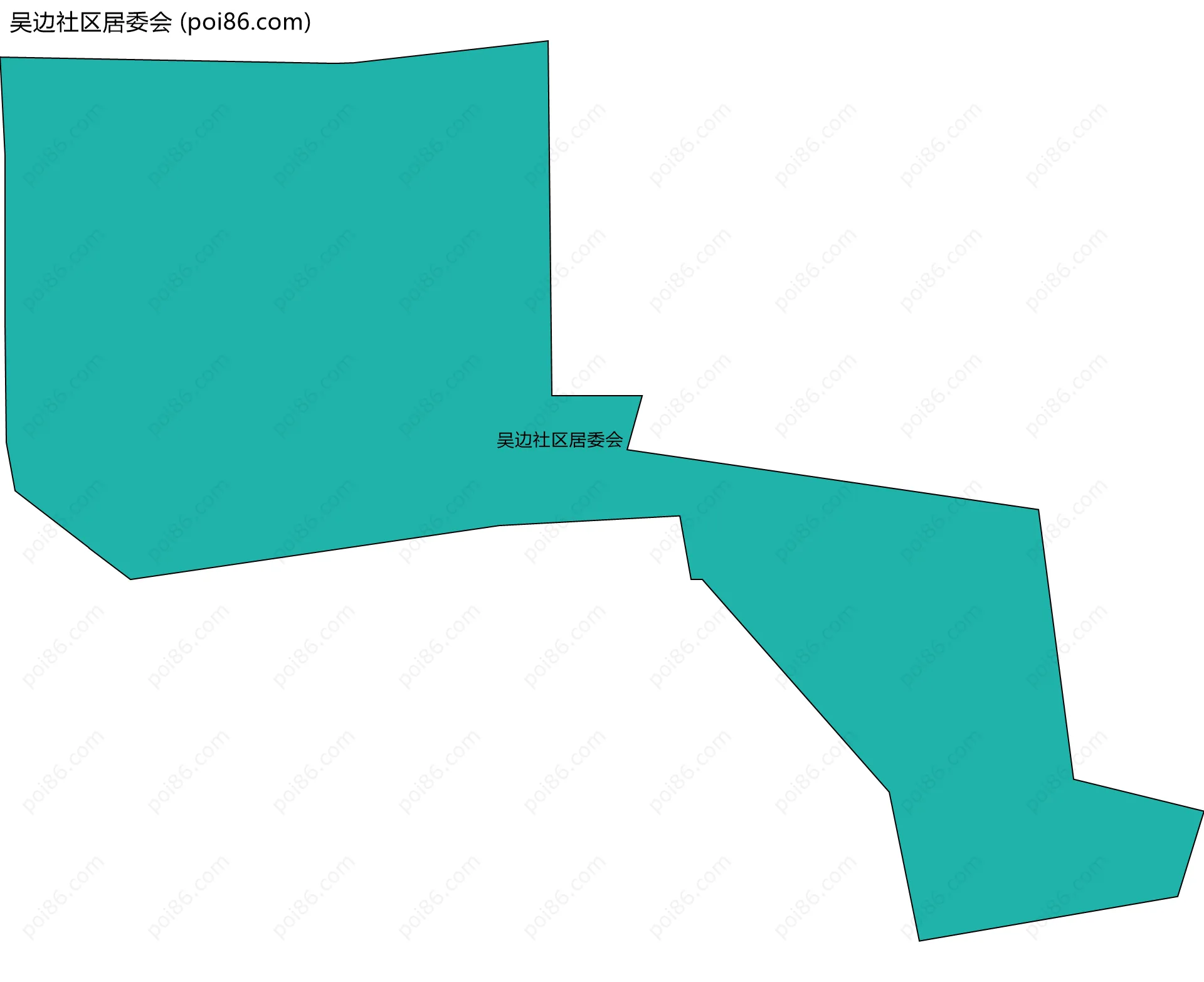 吴边社区居委会边界地图