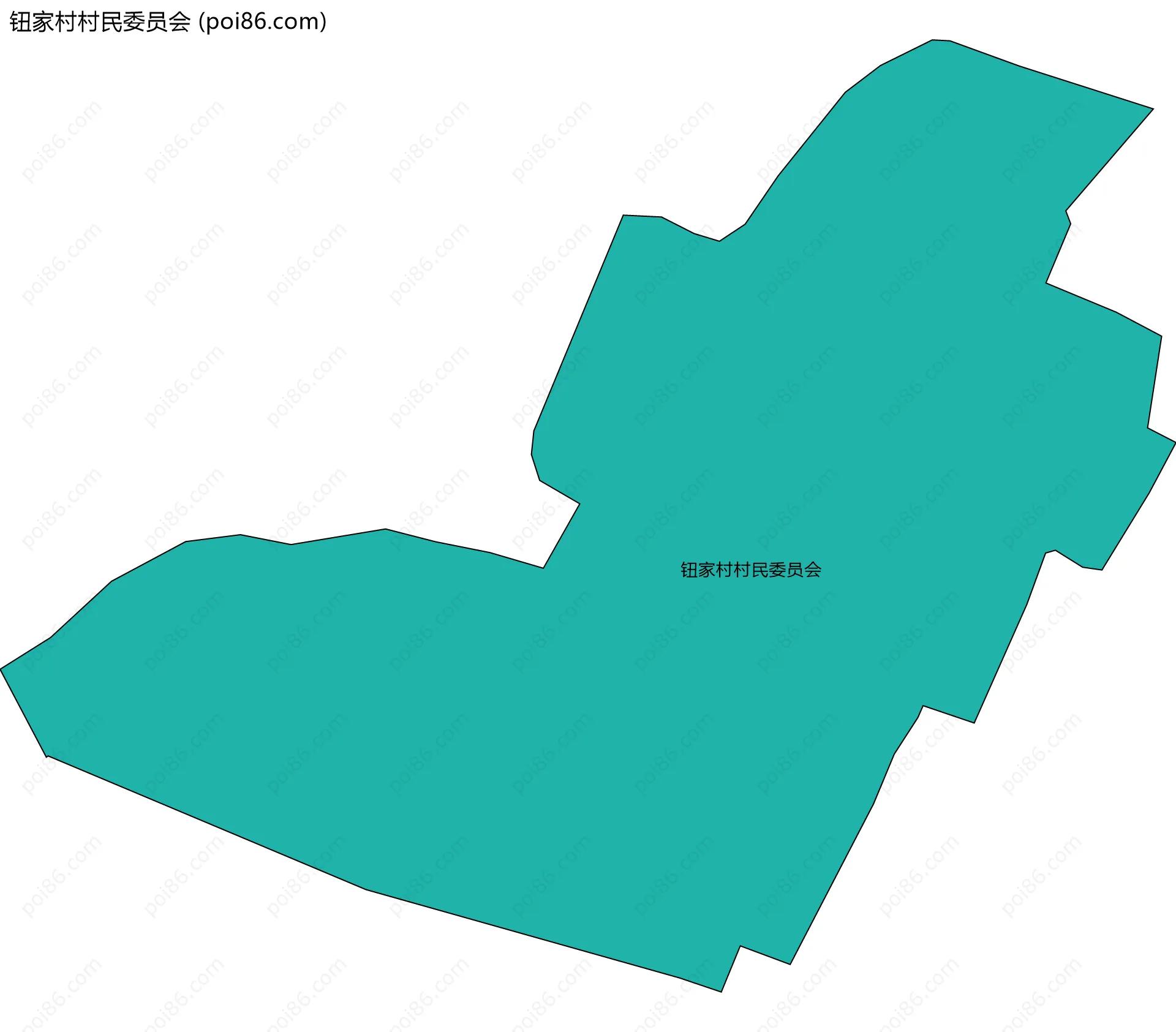 钮家村村民委员会边界地图