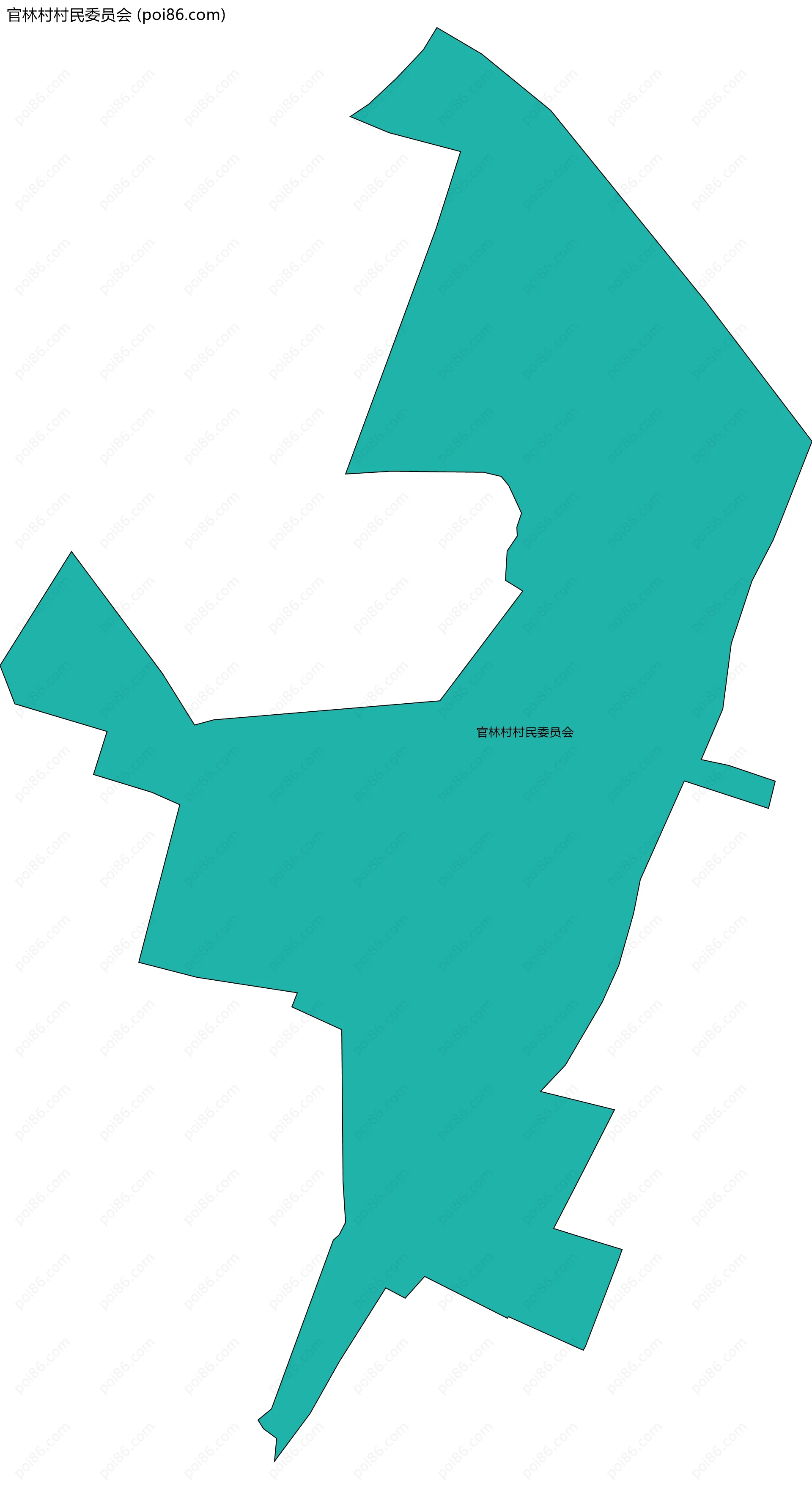 官林村村民委员会边界地图