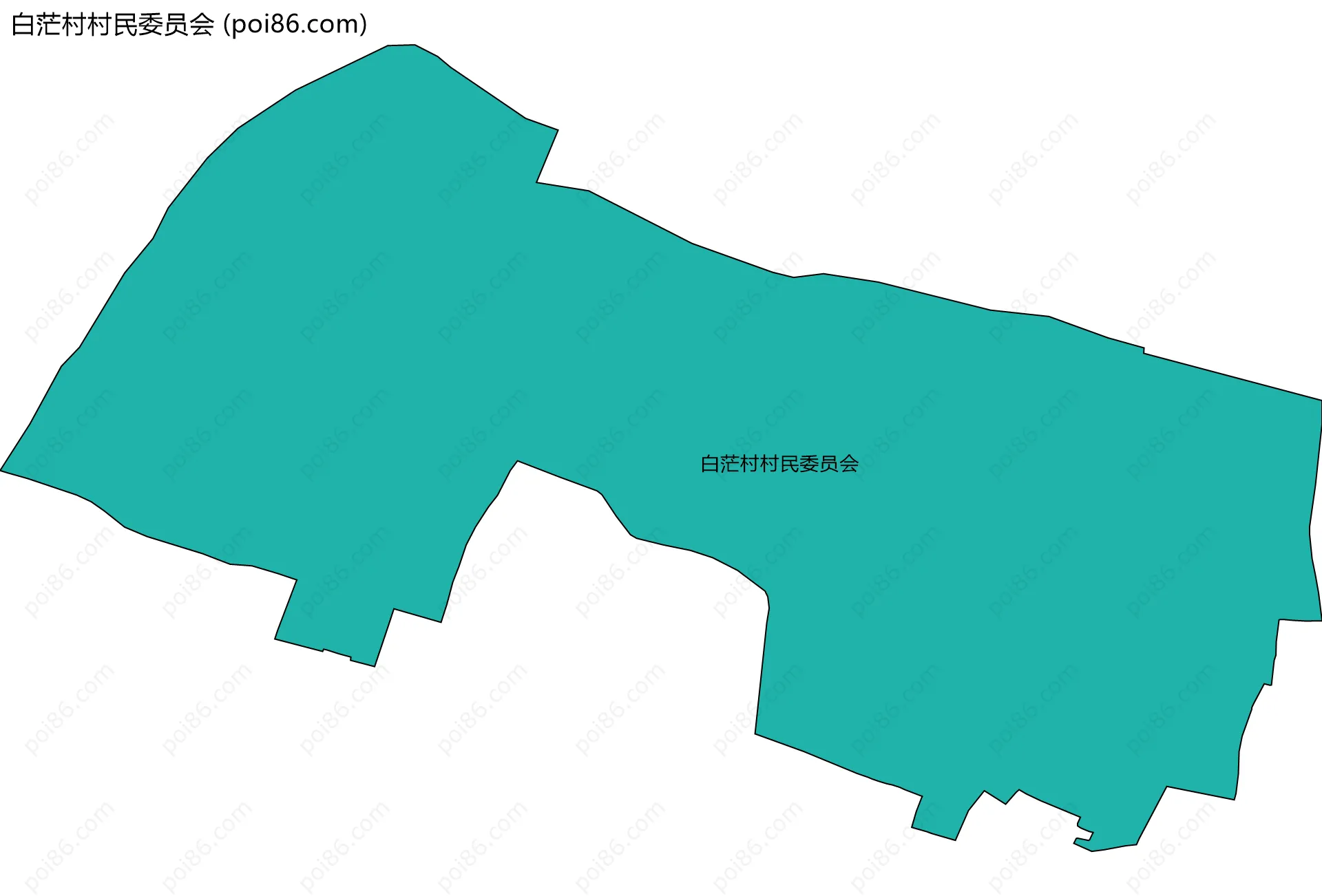 白茫村村民委员会边界地图