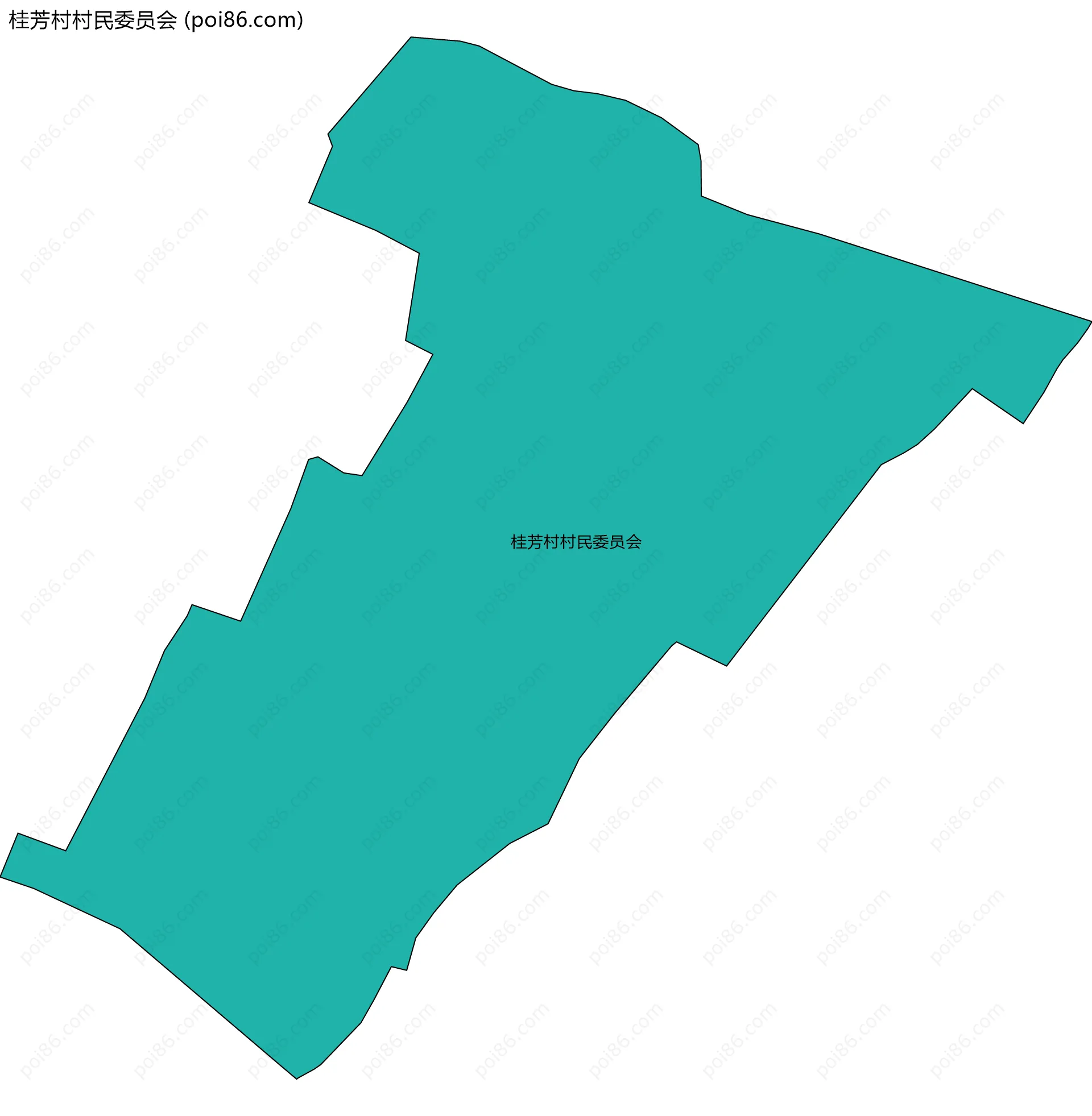 桂芳村村民委员会边界地图