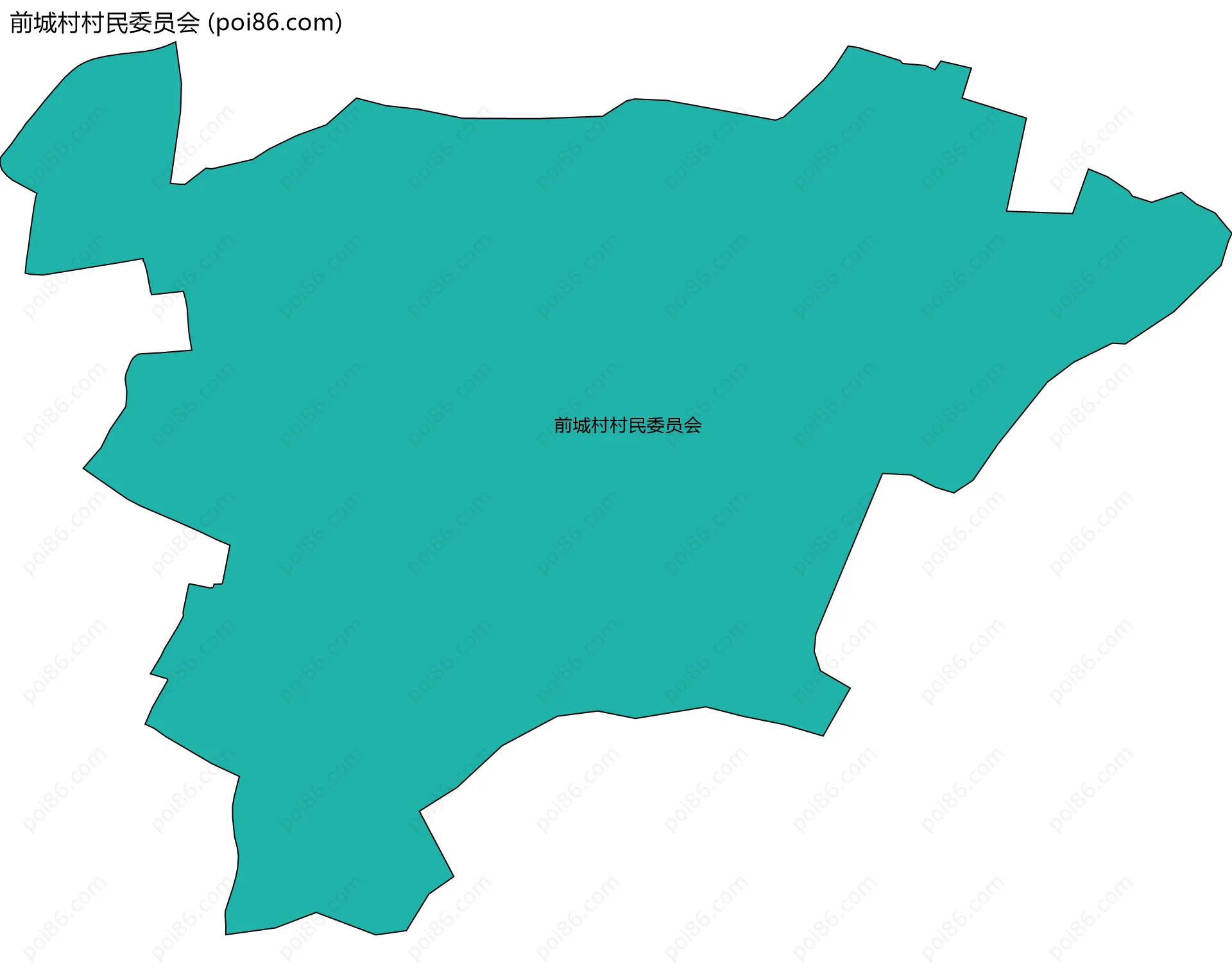 前城村村民委员会边界地图